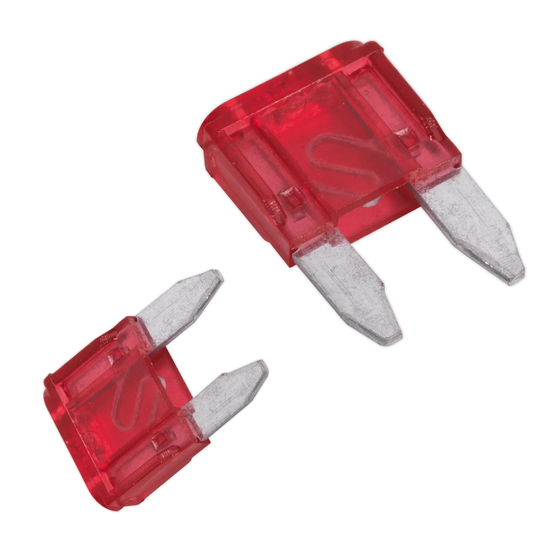 Sealey Automotive MINI Blade Fuse 10A Pack of 50