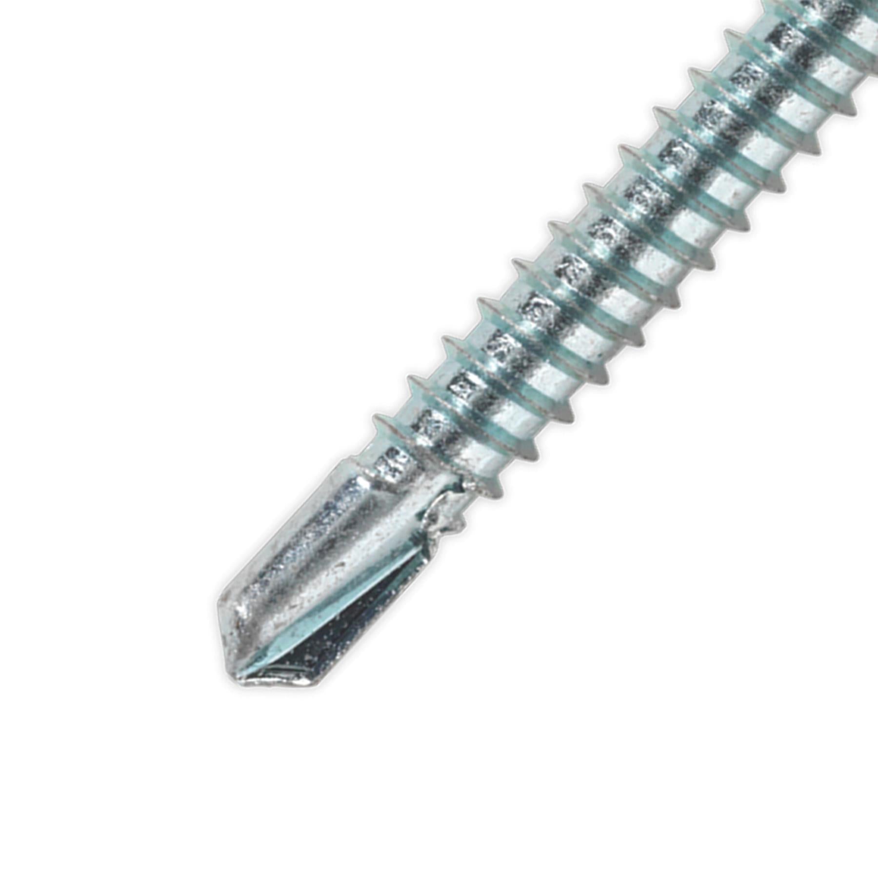 Sealey Self Drilling Screw 5.5 x 50mm Hex Head Zinc Pack of 100