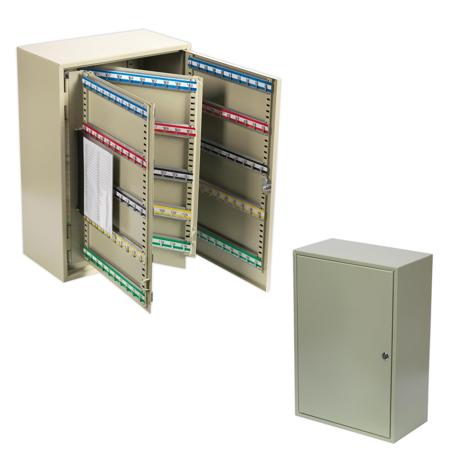 Sealey Key Cabinet 300 Key Capacity Steel construction with two keys.