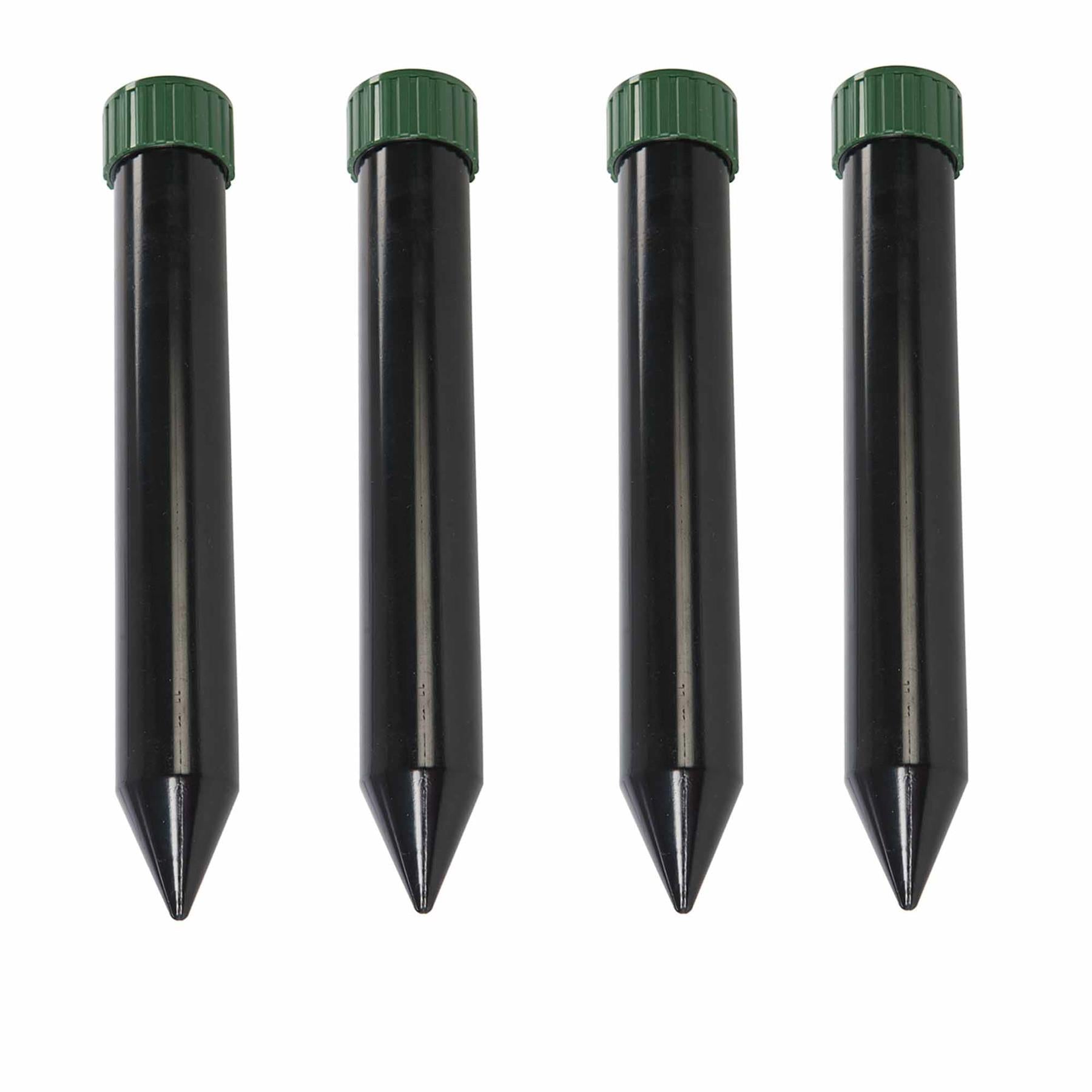 4 x Battery Powered Ultra Sonic Spike Mole Rodent Deterrent Repellent