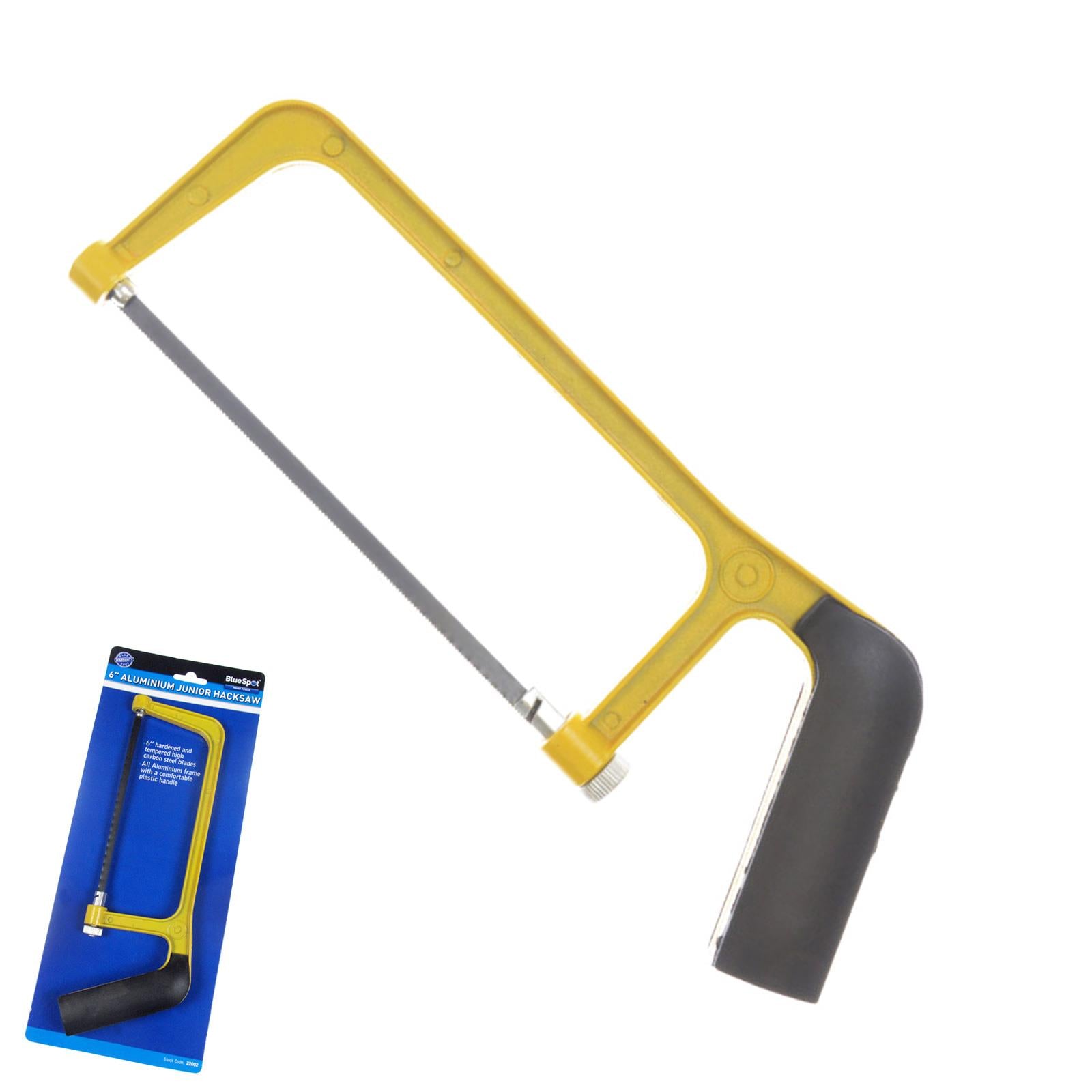 BlueSpot Junior Hacksaw with Saw Blade 6" (150mm) Heavy Duty Aluminium Hack Saw