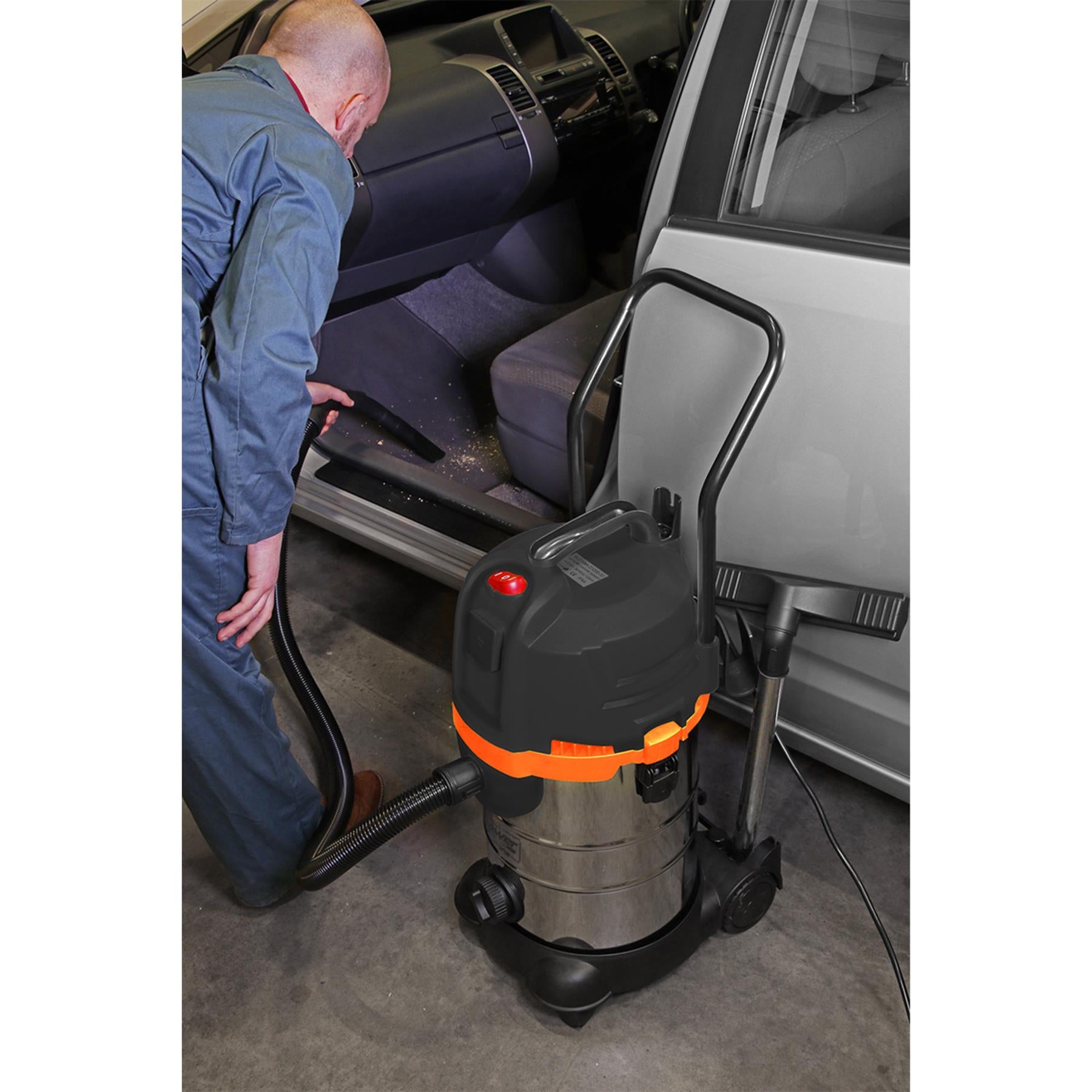 Sealey Vacuum Cleaner Cyclone Wet/Dry 30L Double Stage 1200W/230V