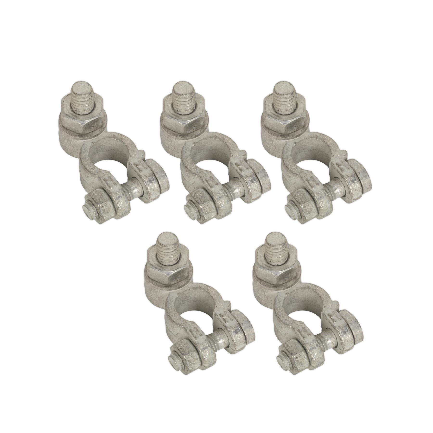 Sealey Battery Terminal - Post with Washer & Nut 24V Neg Pack of 5