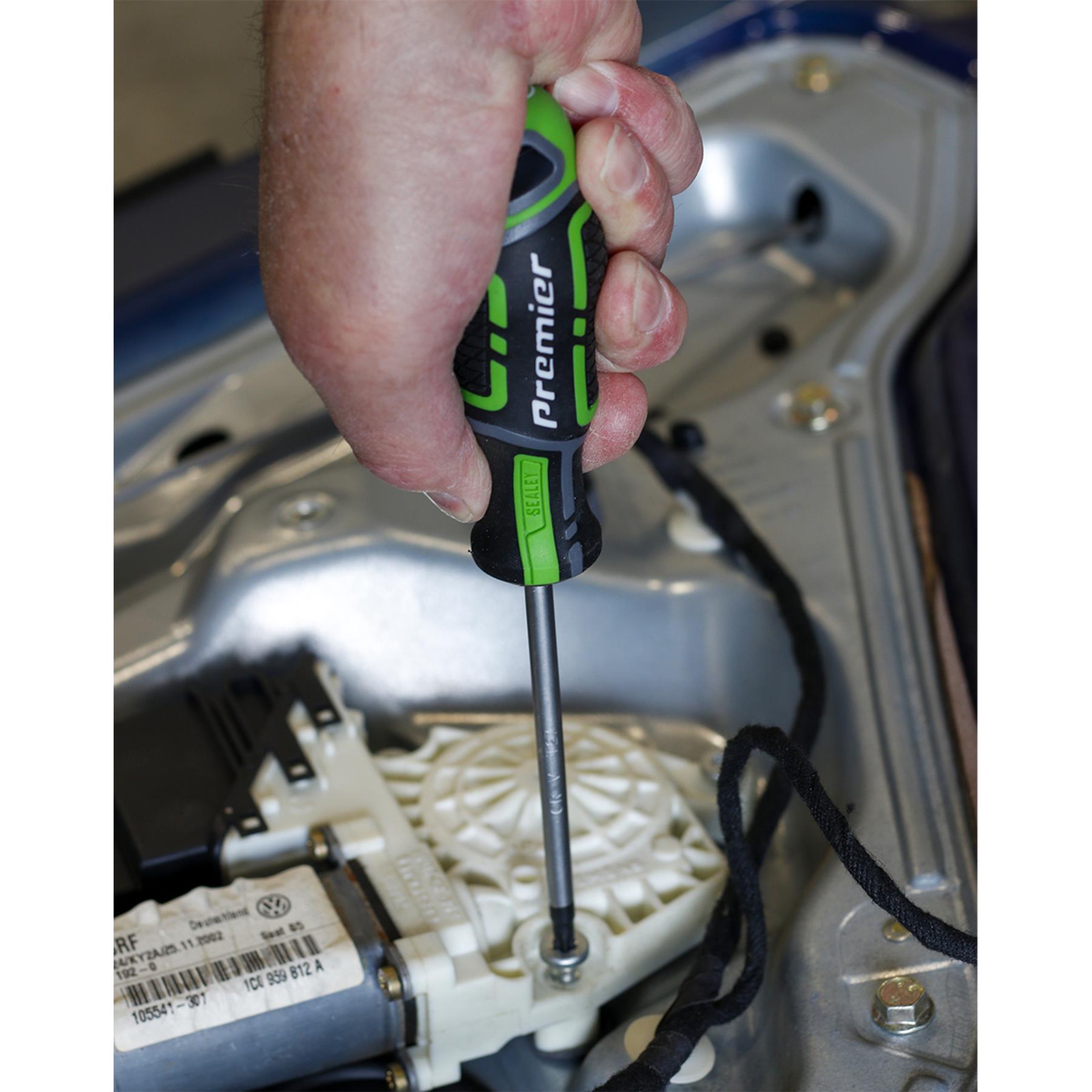 Sealey Screwdriver Set 8pc Security TRX-Star* GripMAX Hi-vis Green