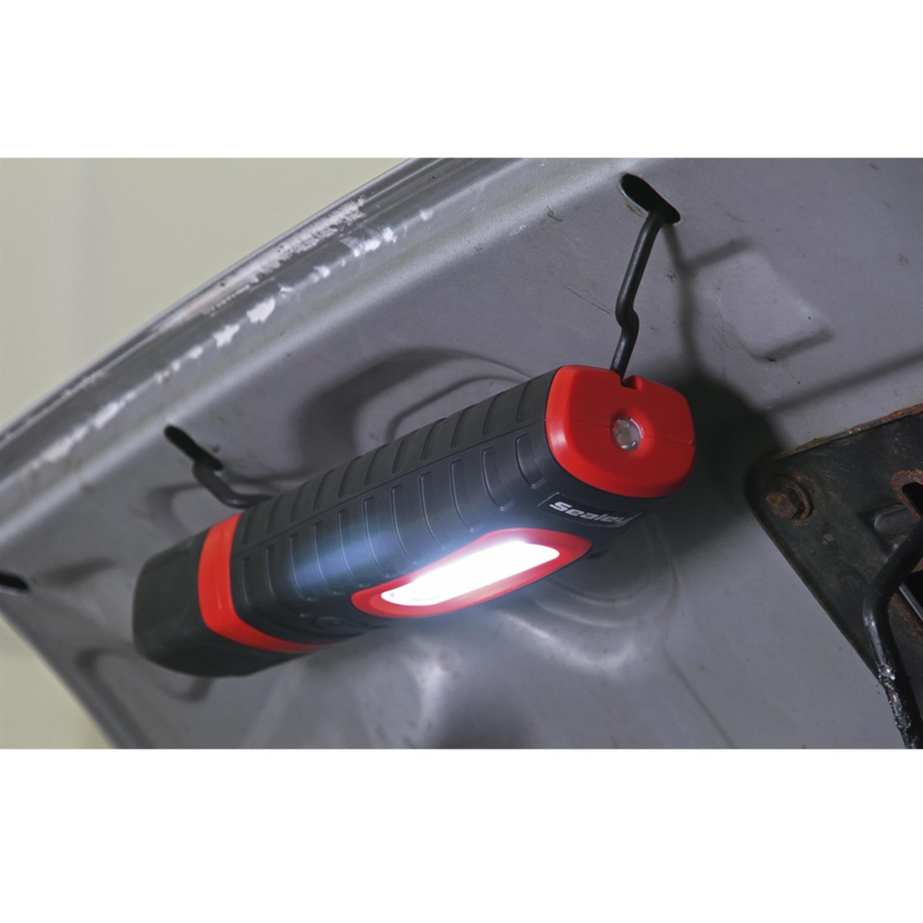 Sealey R/Charge 360 Insp Light 16 SMD & 3W SMD LED Black 2x Li-ion