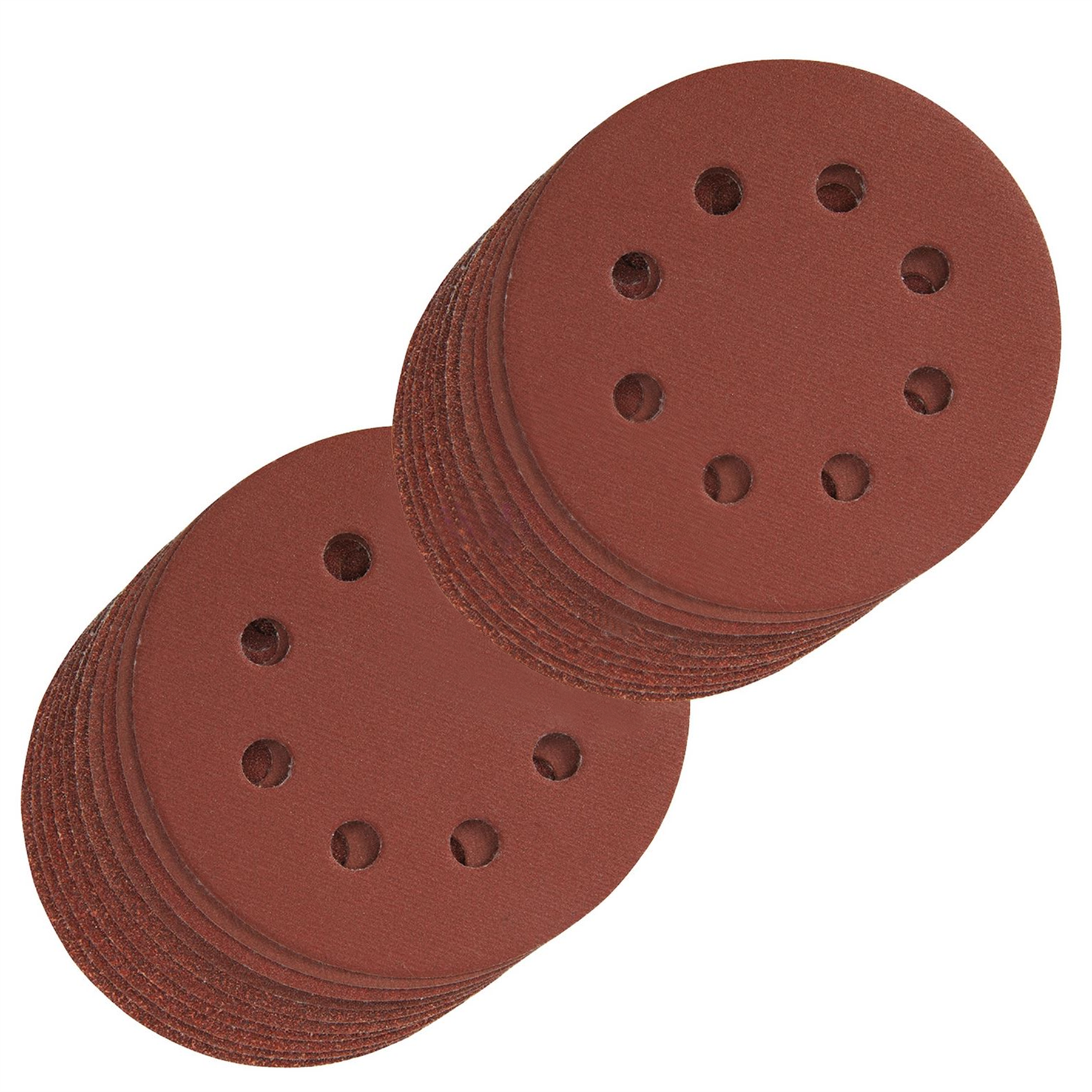60 Pk Punched Sanding Discs 115mm Hook & Loop Aluminium Oxide Resin Bond
