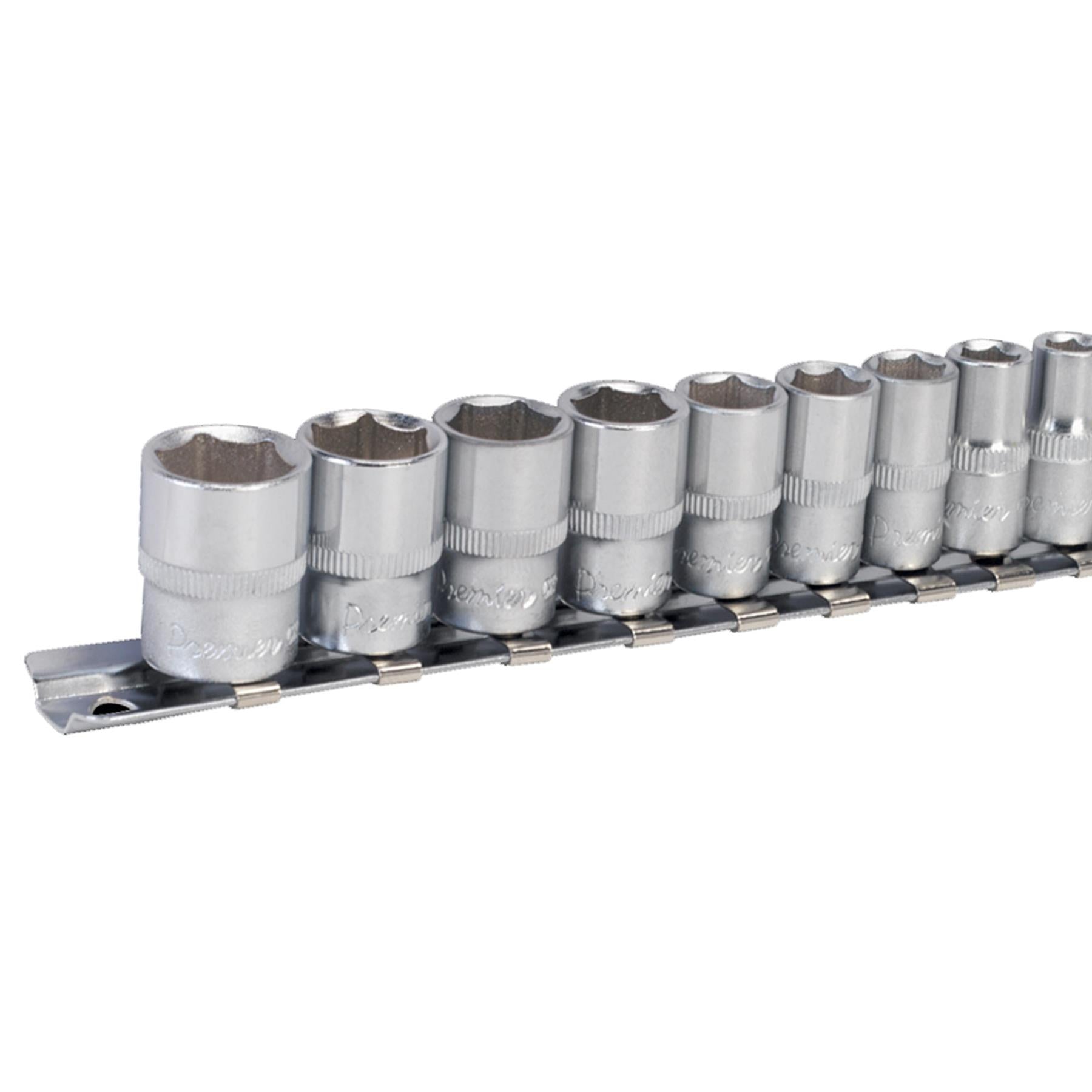 Sealey Socket Set 13pc 1/4"Sq Drive 6pt WallDrive - Metric