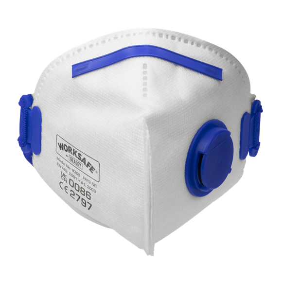 Sealey Valved Fold Flat Mask FFP2 - Pack of 10