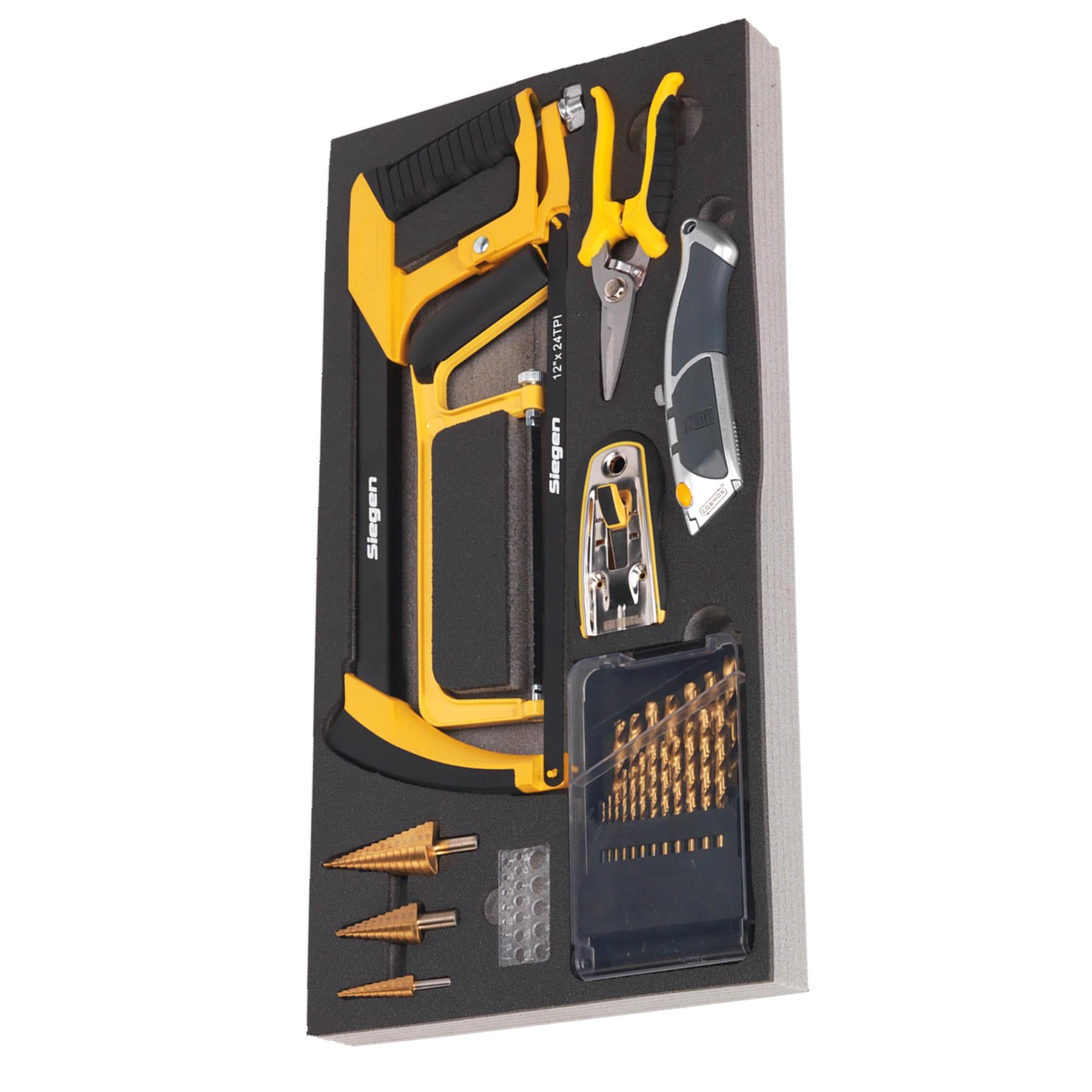 Sealey Tool Tray with Cutting & Drilling Set 28pc
