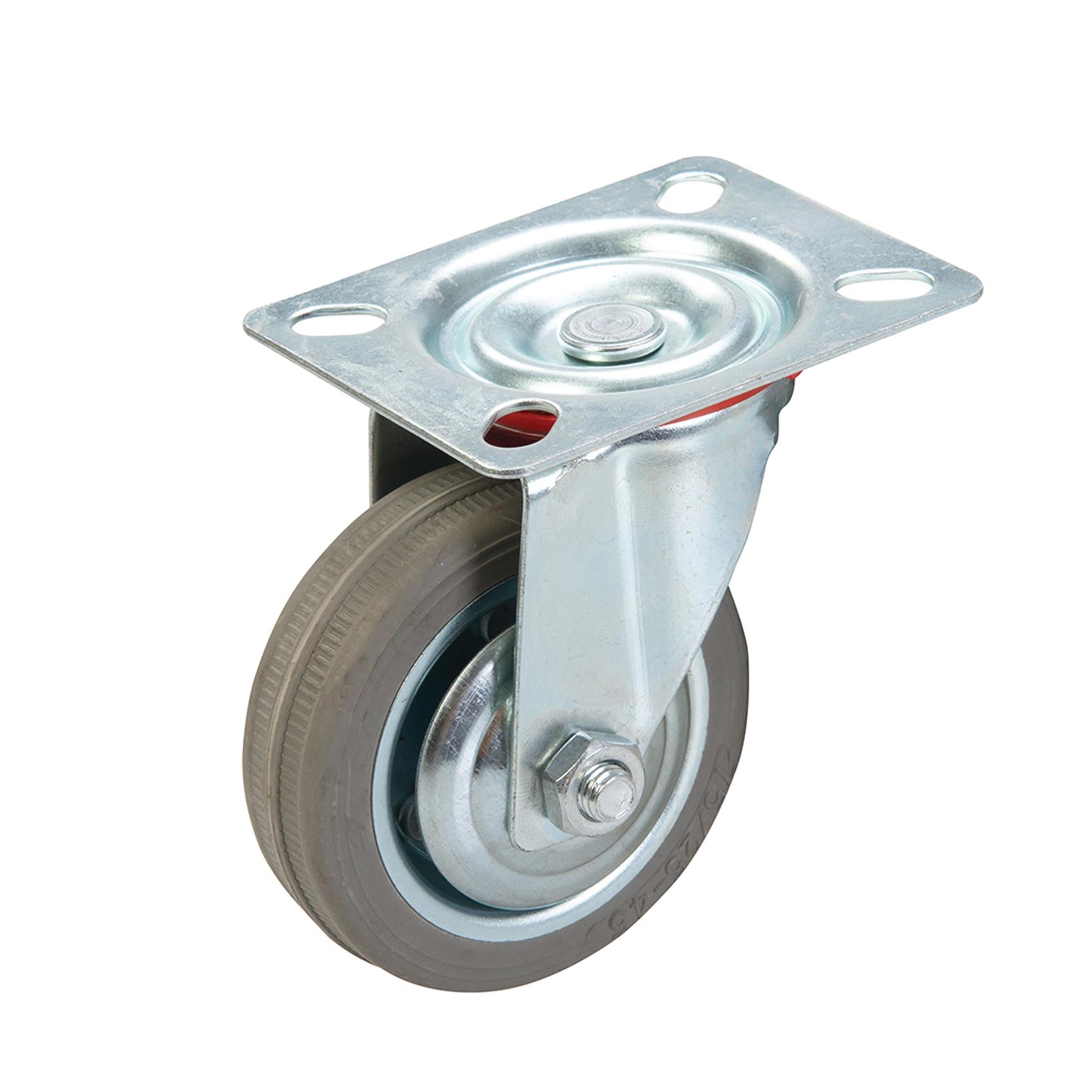 Swivel Wheel Rubber Castor - 75mm 50Kg With Non-Marking Tyre Swivel Action