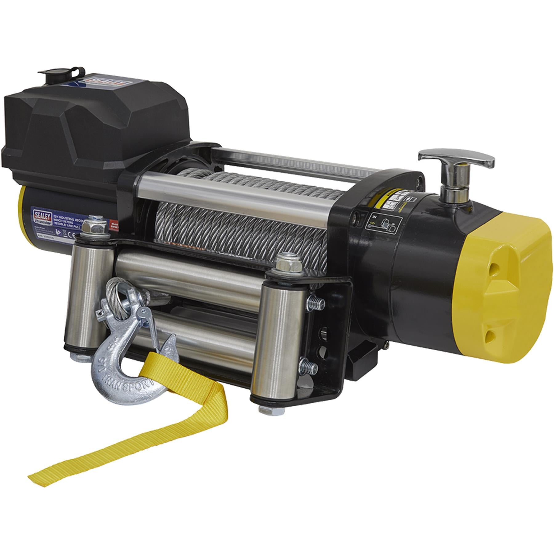 Sealey Recovery Winch 5675kg (12500lb) Line Pull 12V Industrial