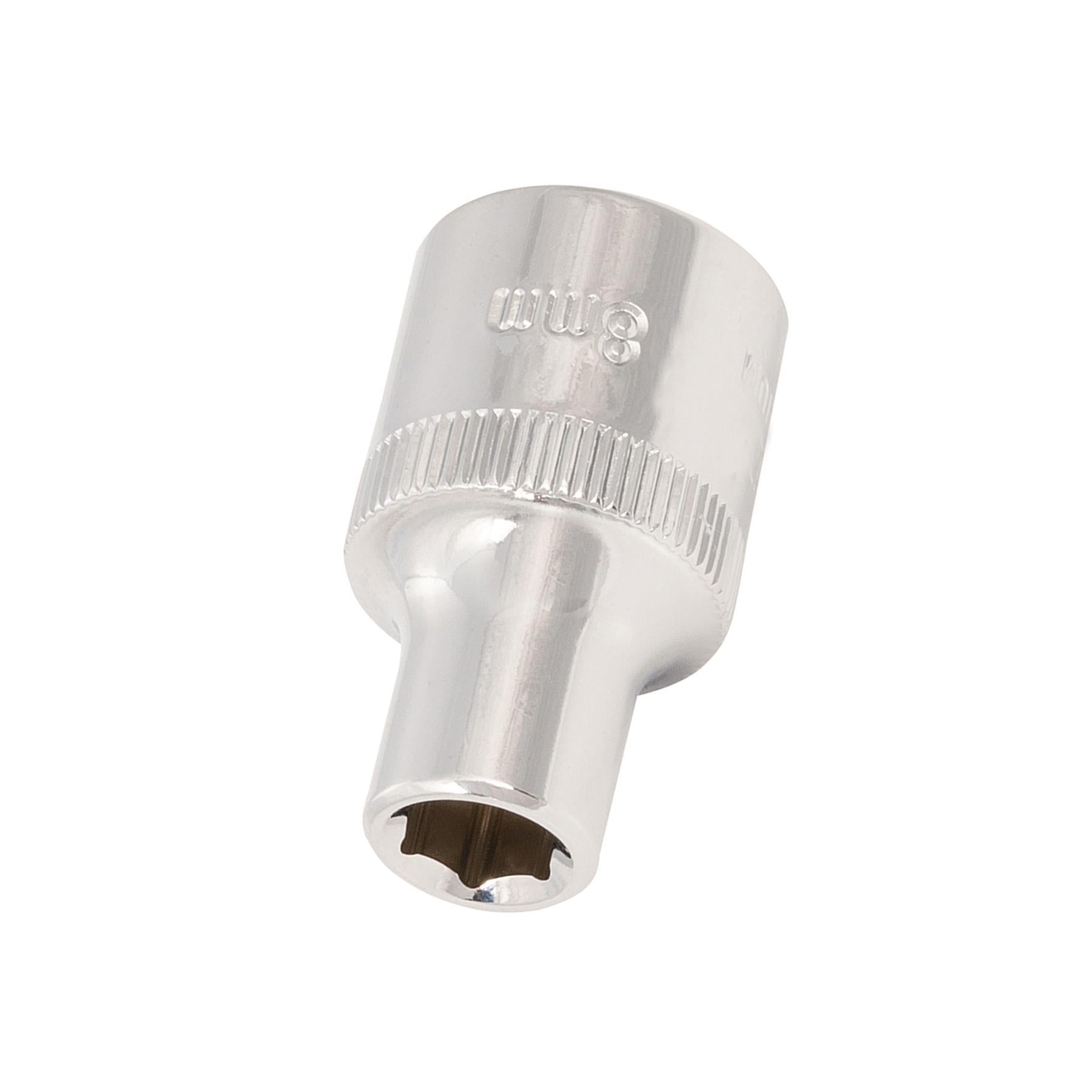 Socket 1/2" Drive Metric Hex Square 8mm Individual Hex Polished Crv Quality