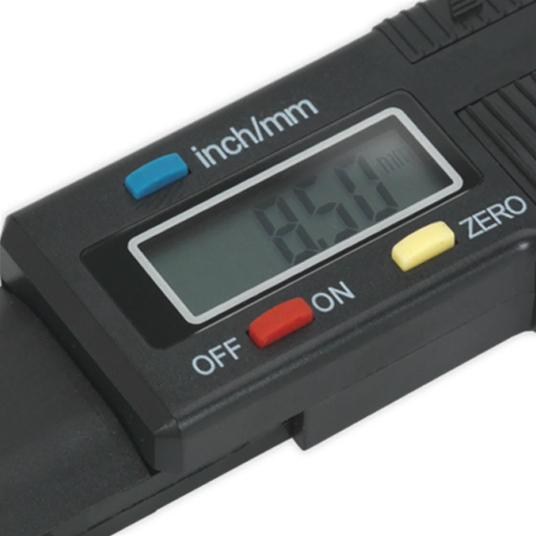 Sealey Digital Tyre Tread Depth Gauge Tough Composite Sliding Gauge