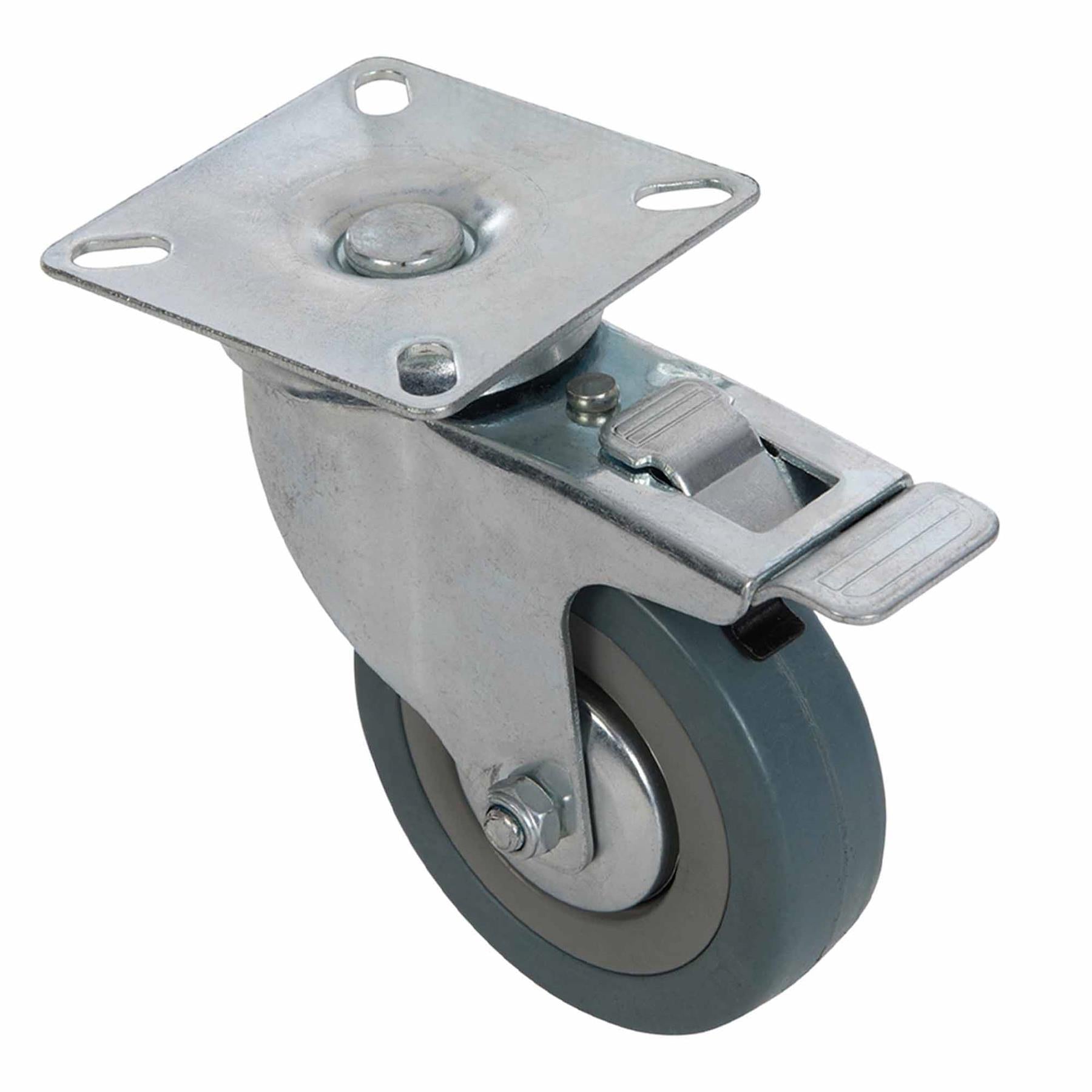 Heavy Duty Swivel Rubber Castor Caster Wheels Cart Wheel 100mm 6 PC