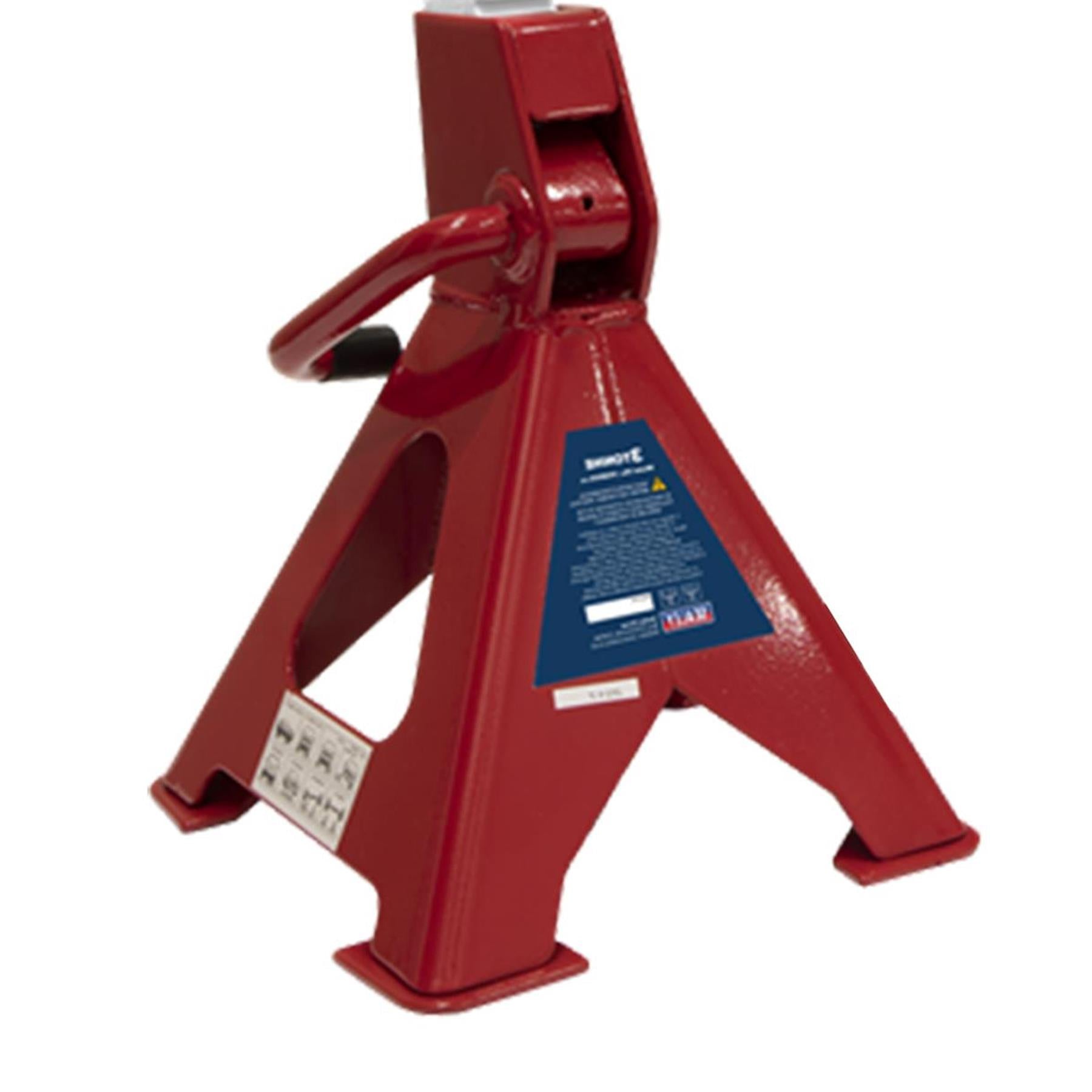 Sealey Axle Stands (Pair) 3tonne Capacity per Stand Ratchet Type
