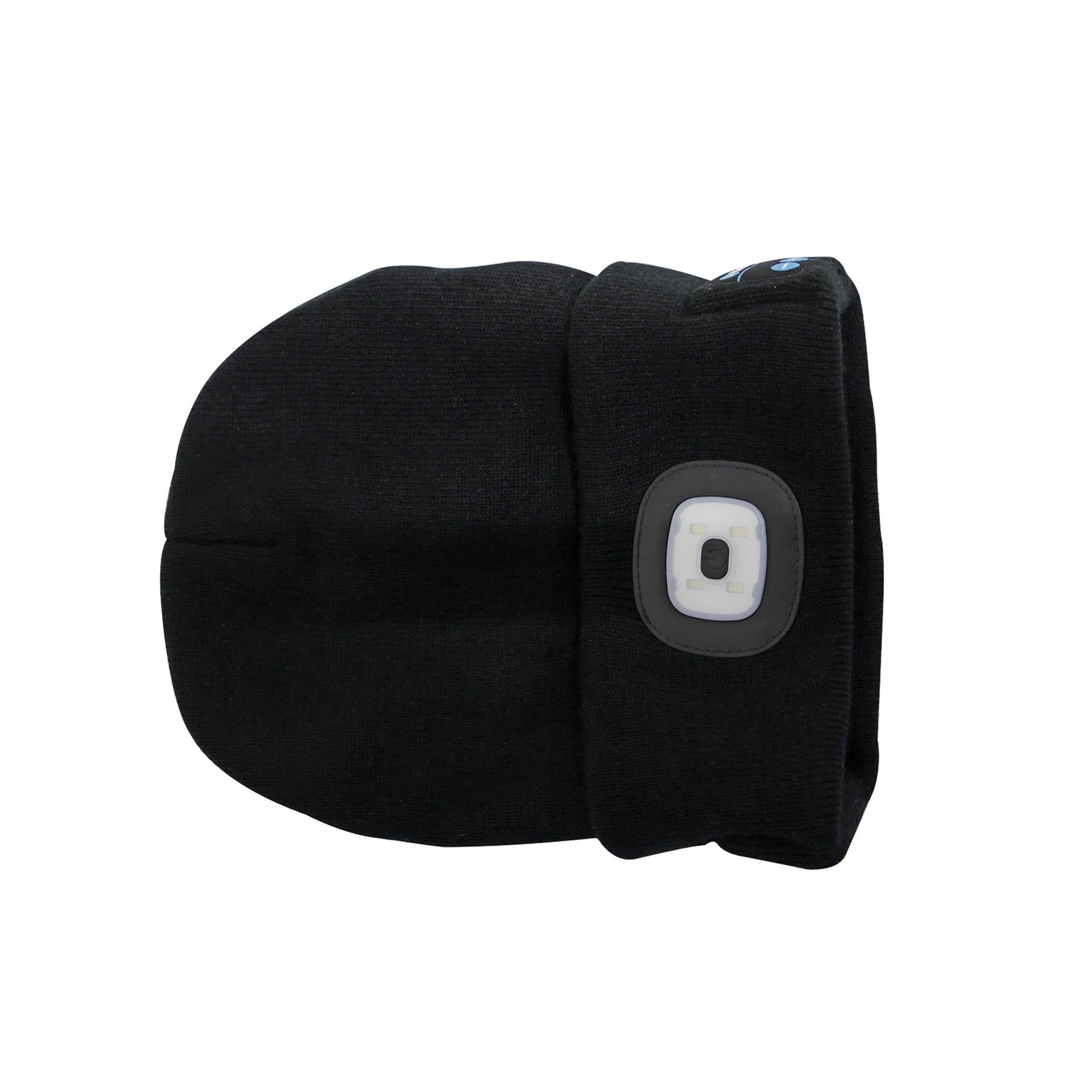 Sealey Beanie Hat 4 SMD LED USB R/Charge with Wireless Headphones