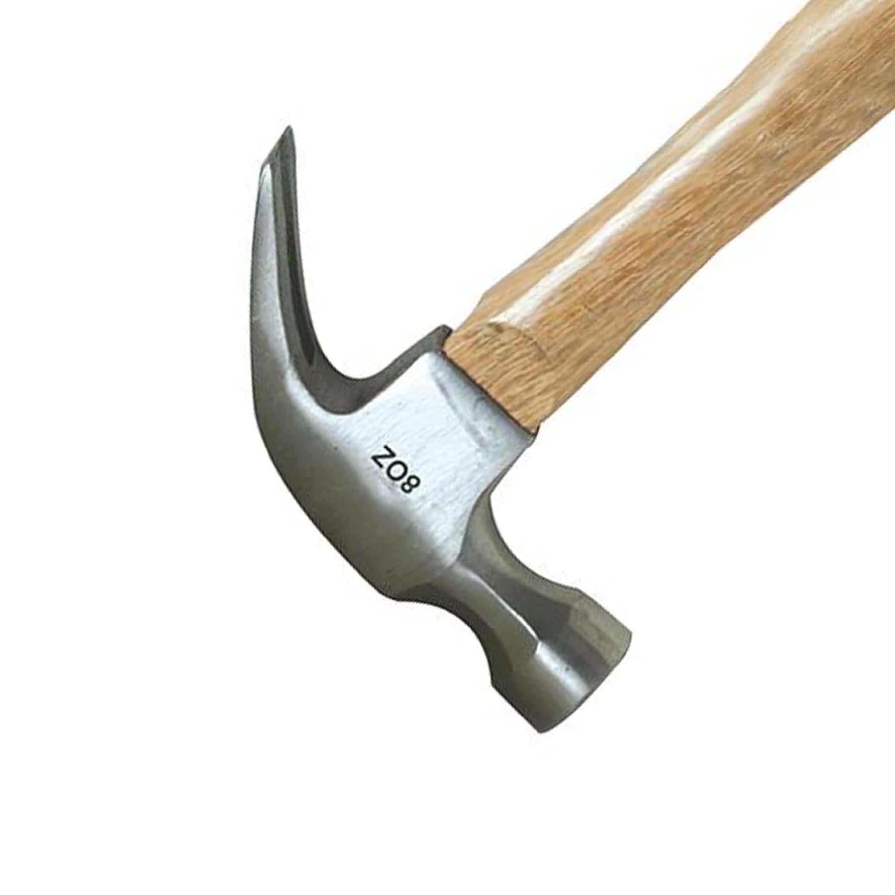 Hardwood Claw Hammer - 8Oz (227G) Strong Forged Steel Nail Pulling DIY