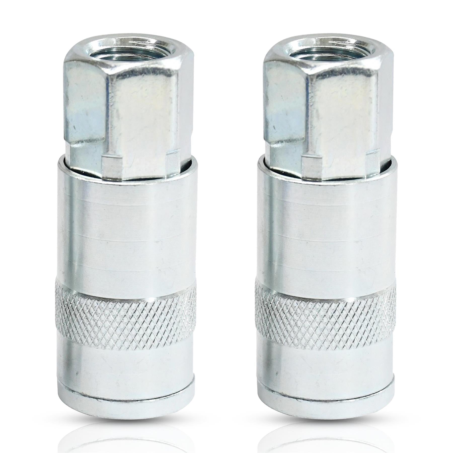 Vertex Air Line Fitting Quick Release Compressor Air Hose 1/4" Female Thread 2PC