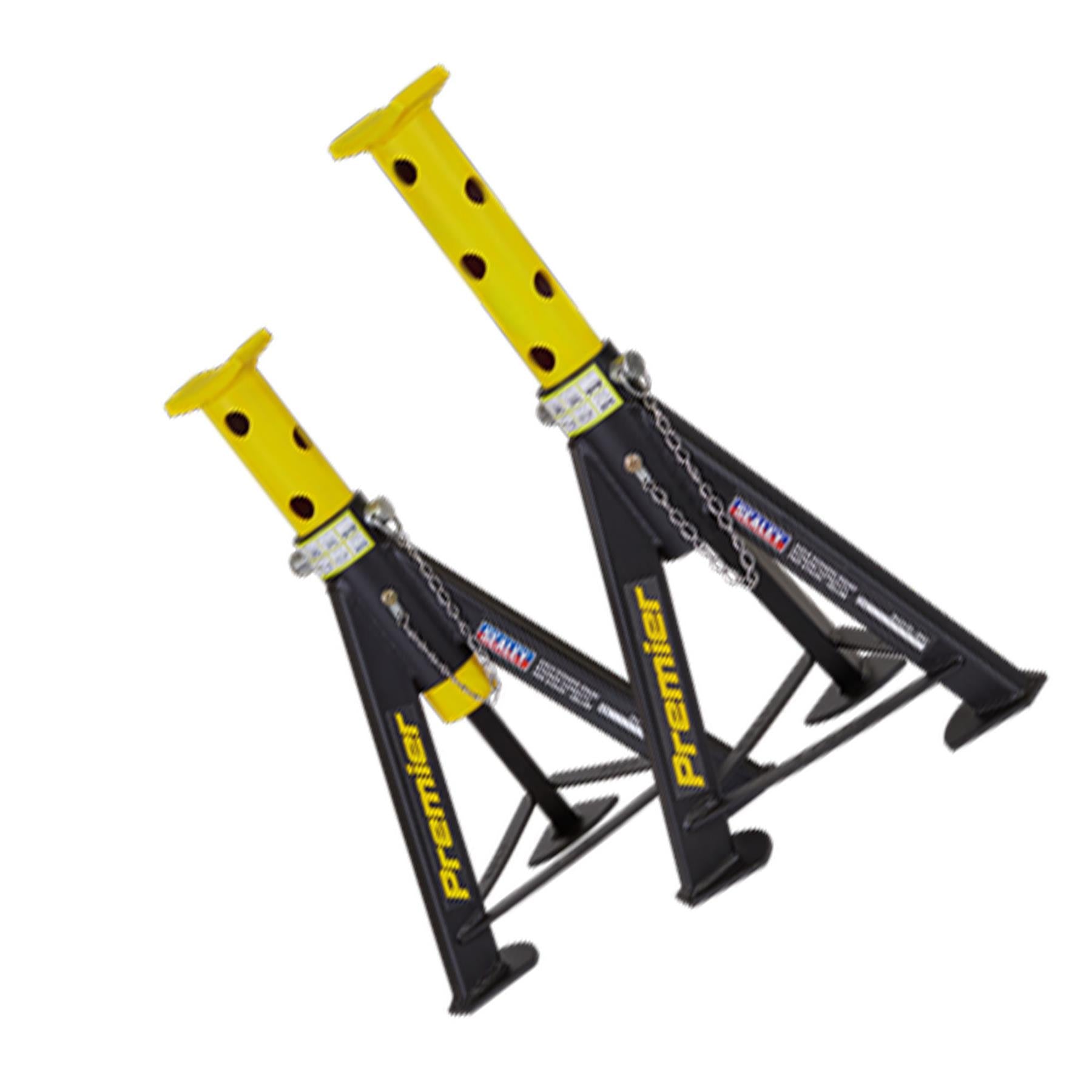 Sealey Axle Stands (Pair) 6tonne Capacity per Stand - Yellow