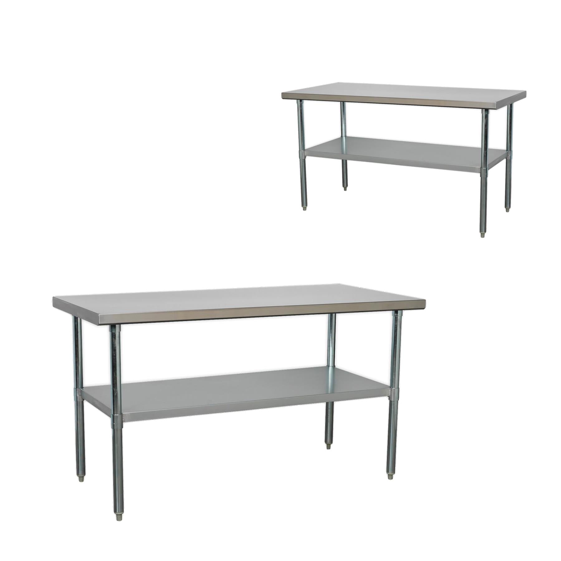 Sealey Stainless Steel Workbench 1.5m Adjustable Feet Supplied Flat-Packed