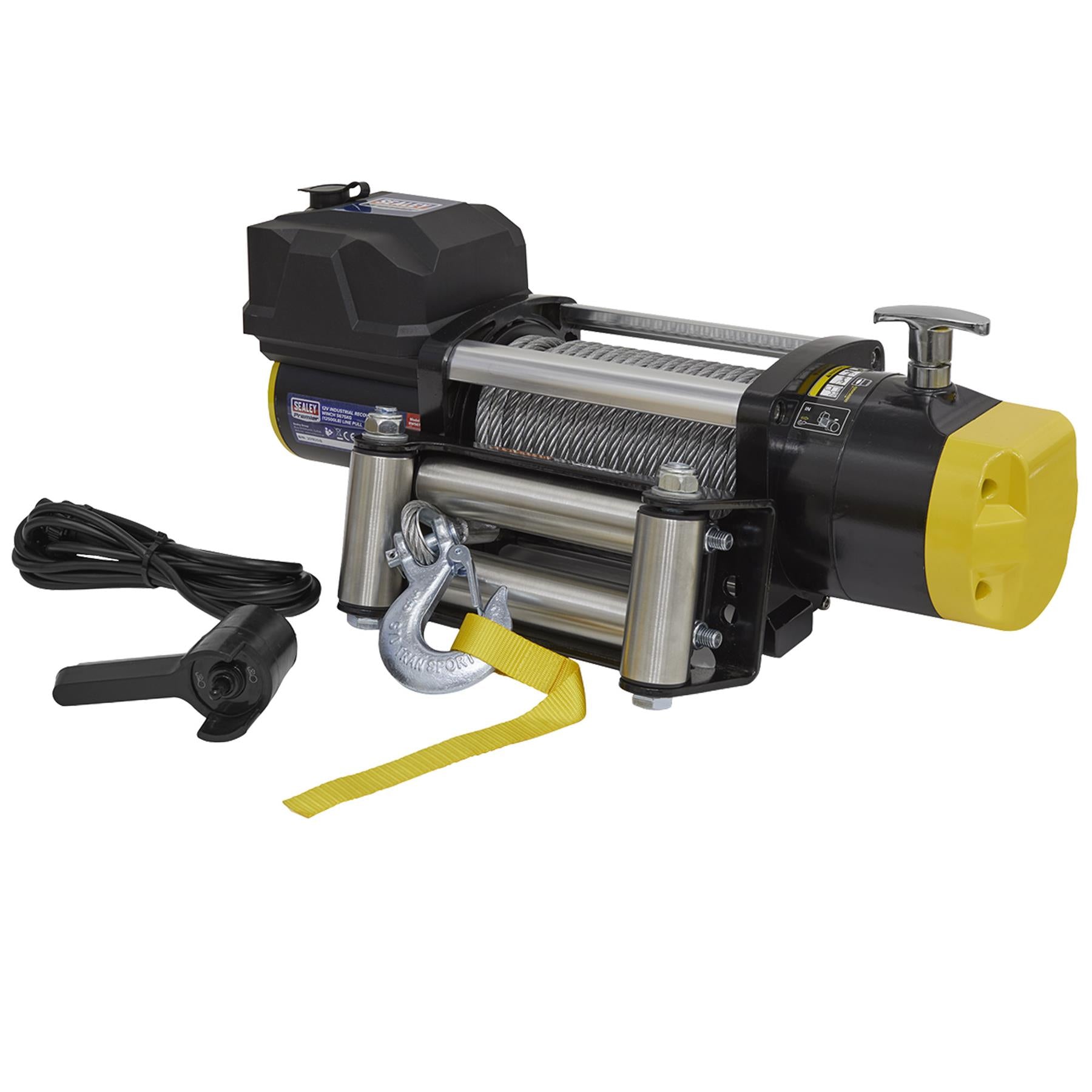Sealey Recovery Winch 5675kg (12500lb) Line Pull 12V Industrial