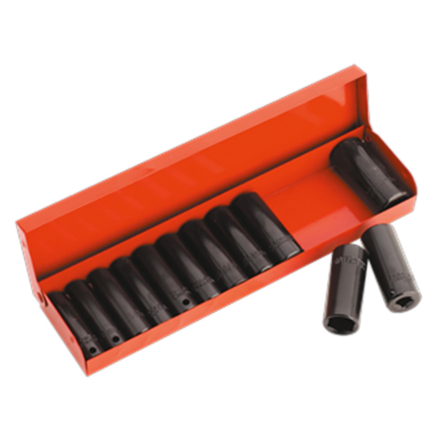 Sealey Impact Socket Set 12pc Deep 3/8"Sq Drive Metric/Imperial