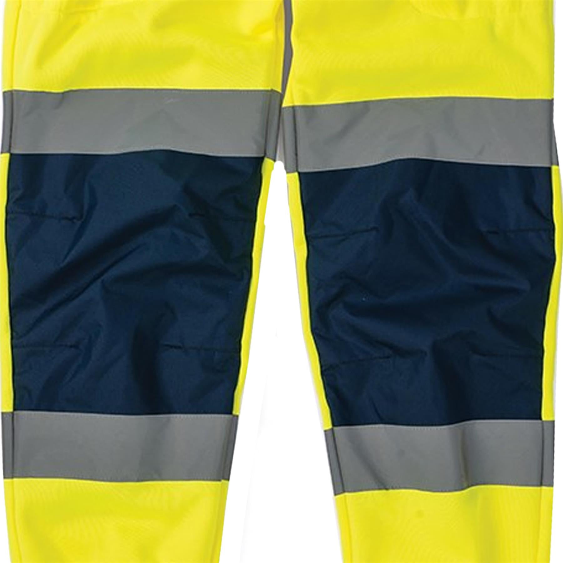 Tough Grit Hi-vis 2-tone Work Wear Fleece Trousers Safety Jogger Sweat Pants XXL
