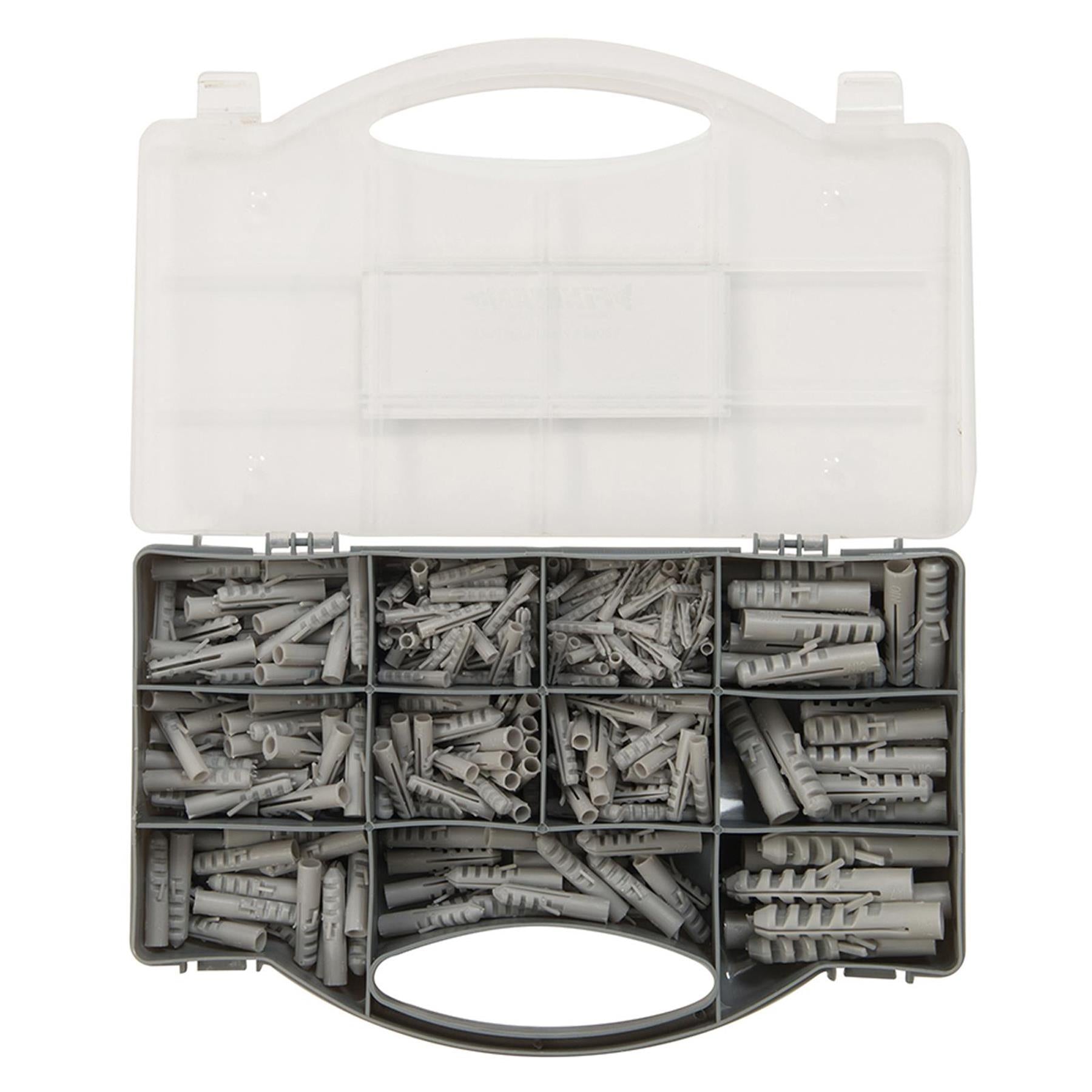 330Pce Wall Plugs Assortment Pack High-Strength Slimline Nylon Plugs 2-Way