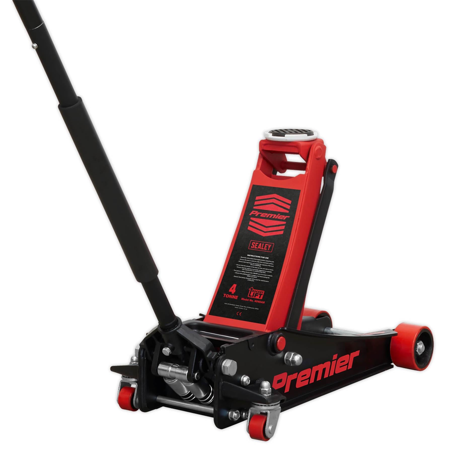 Sealey Trolley Jack 4 Tonne Rocket Lift Red