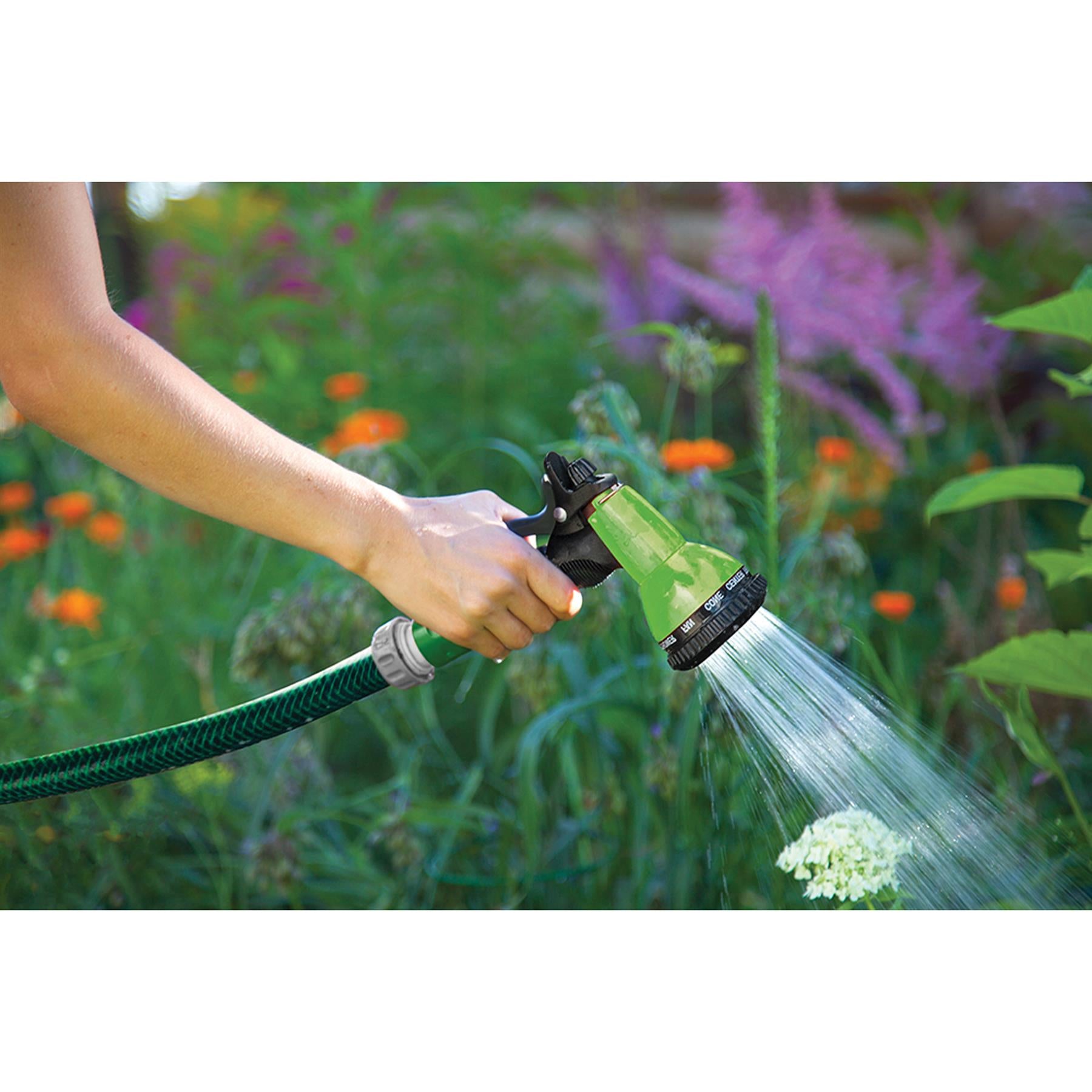 Rubber Grip Adjustable Head Garden Hose Spray Gun