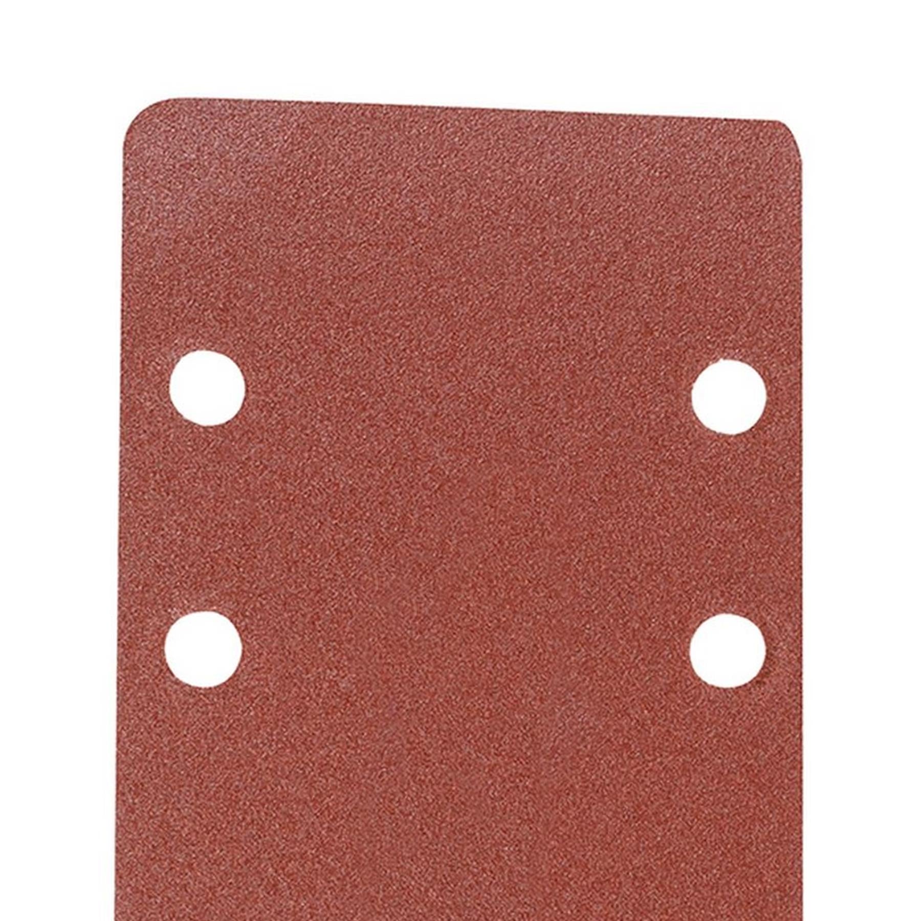 10 x 1/3 Punched Sanding Sheets, 93 x 190mm Sandpaper Pads Sander Hook and Loop 80 Grit