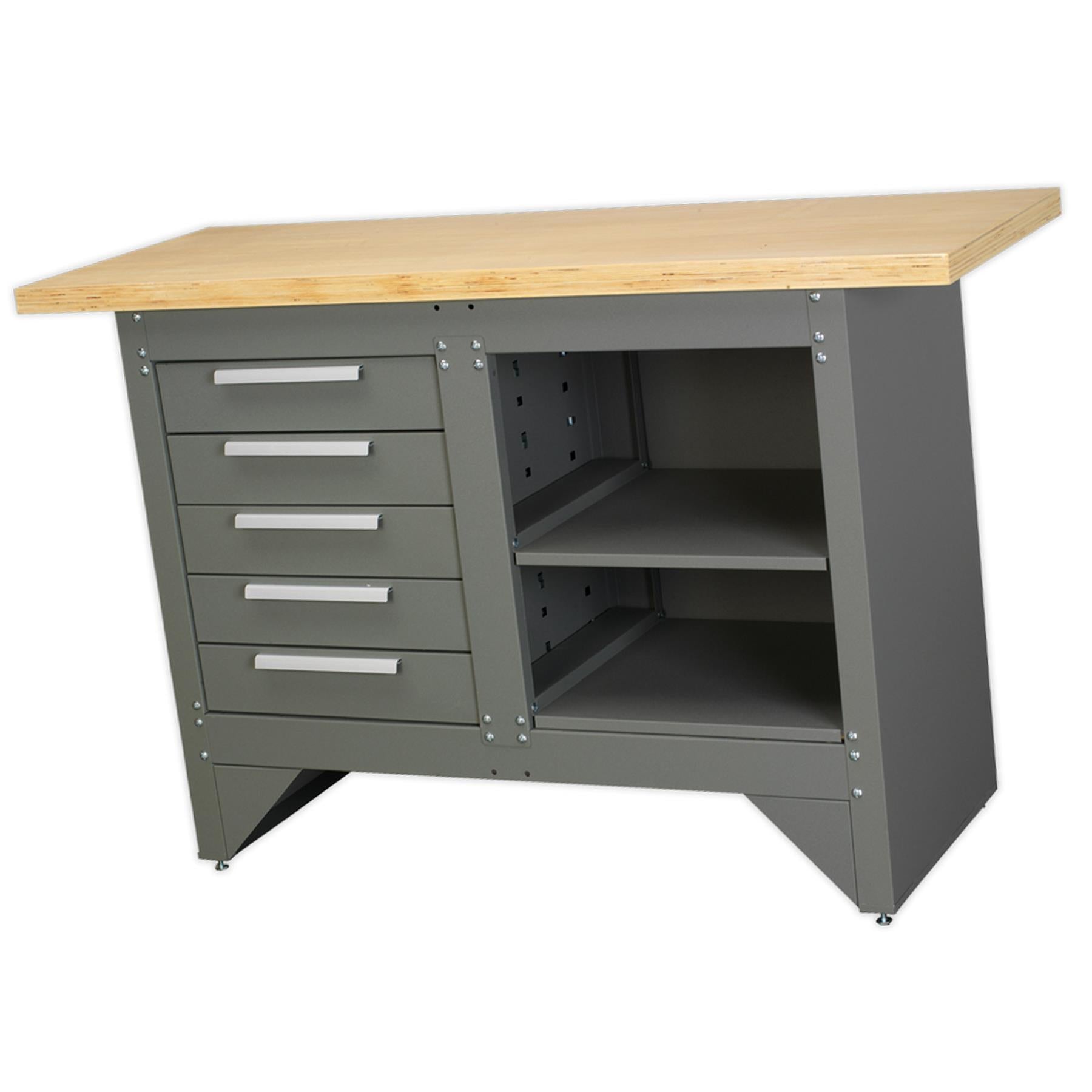 Sealey Workbench with 5 Drawers Ball Bearing Slides Heavy-Duty