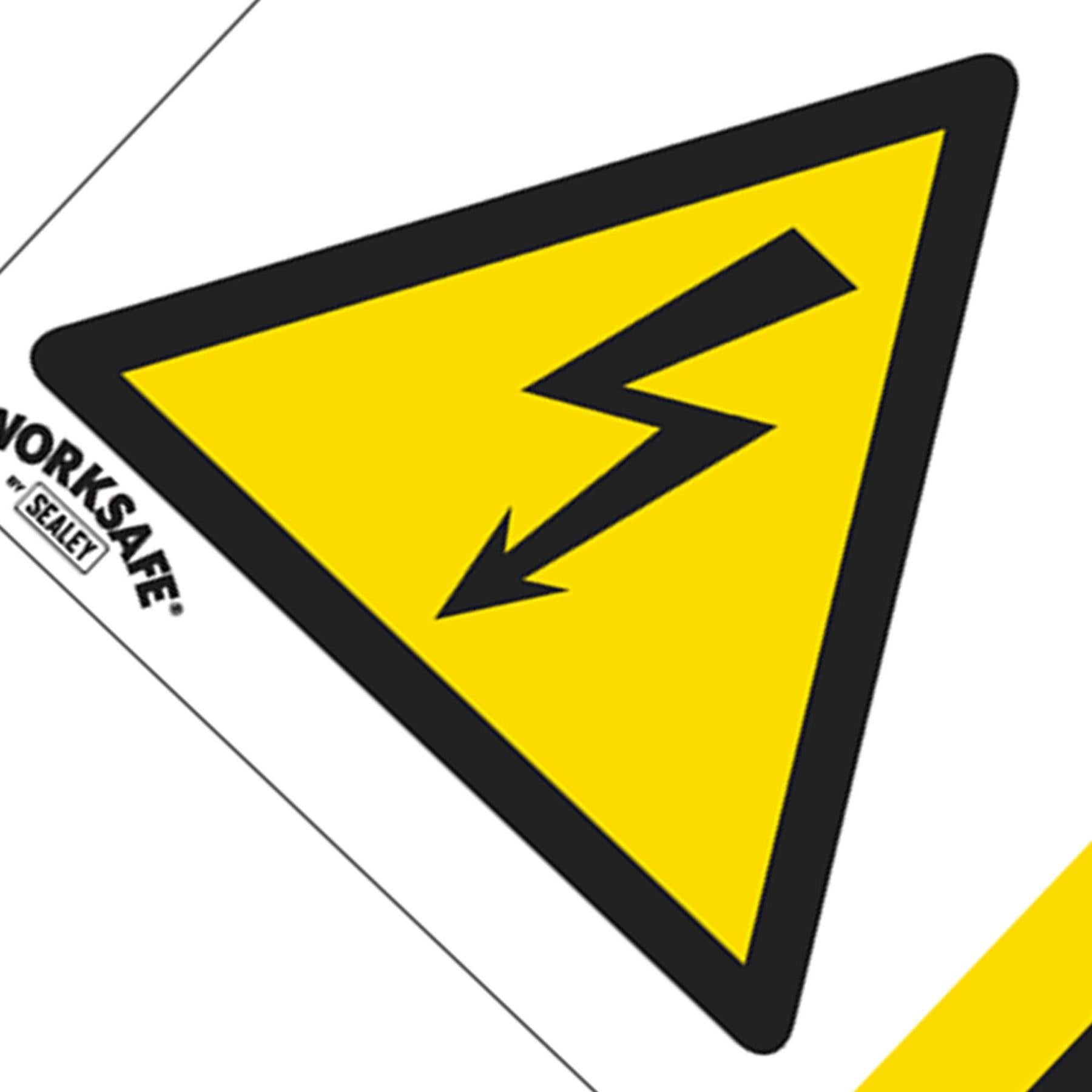 Warning Safety Sign - Danger High Voltage - Rigid Plastic