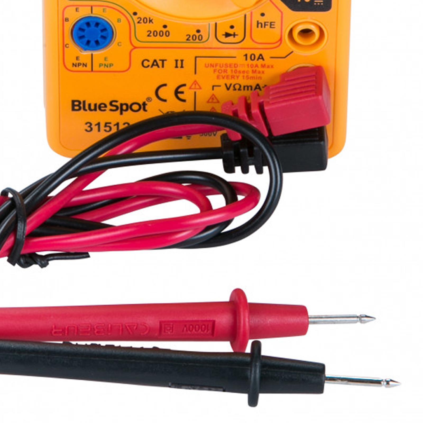 BlueSpot Digital Multi-Meter 9V Circuit Tester AC DC VoltMeter Amp Reader MultiTester