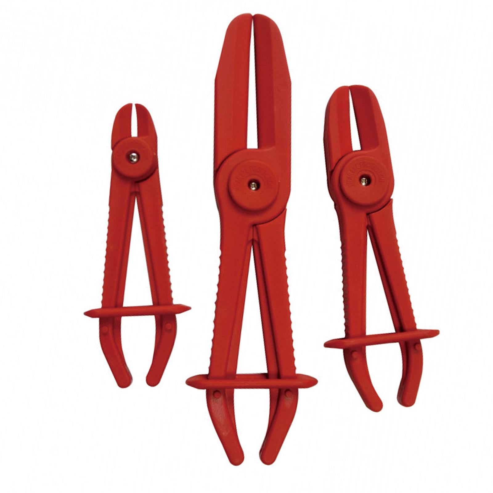 BlueSpot 3Pc Flexible Hose Clamp Set Pipe Pliers Clamping Tool Radiator Brake Hoses Fuel New