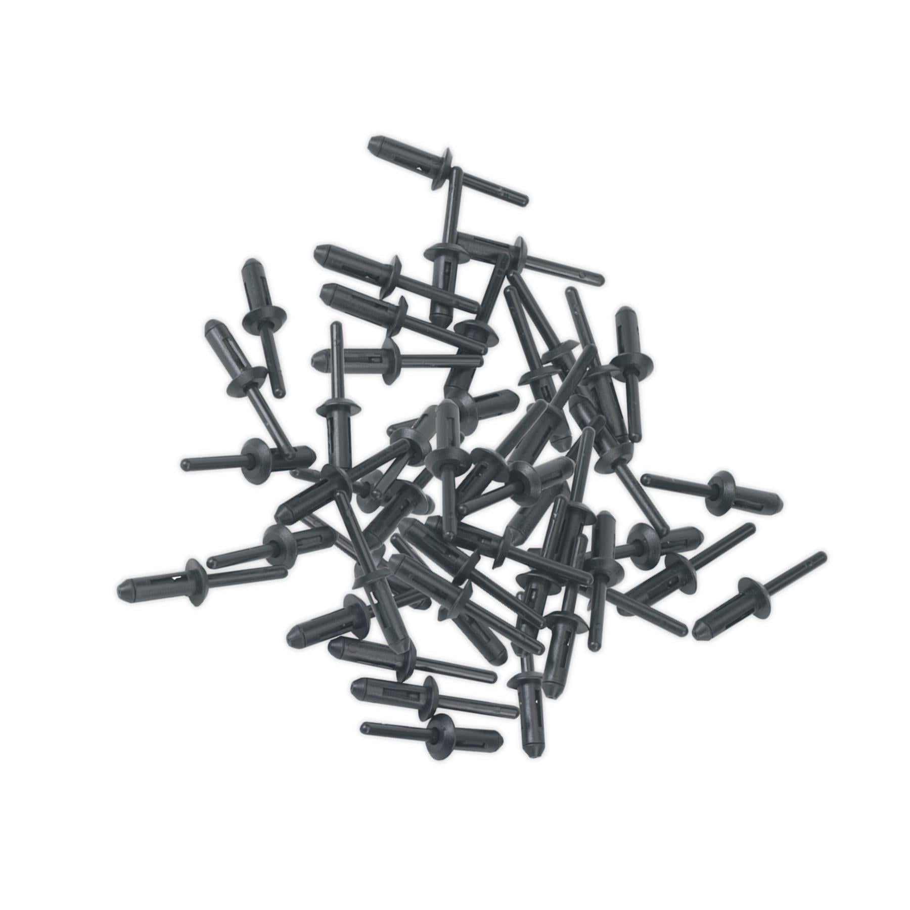 Sealey Plastic Rivet 6.6 x 17.2mm Pack of 50