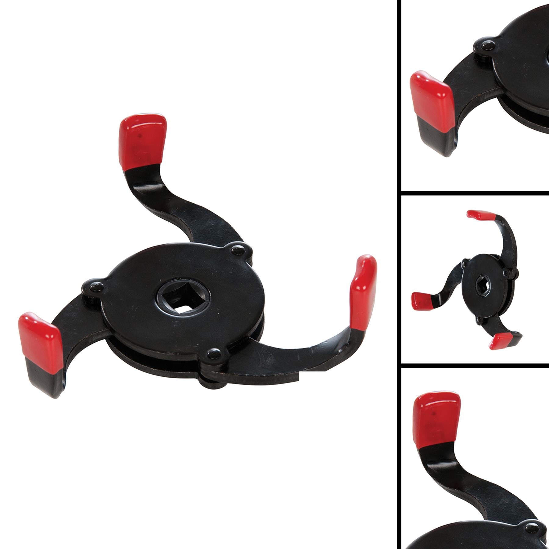 Oil Filter Wrench 3-Leg - 60 - 110mm Self-Tightening Mechanism Carbon Steel
