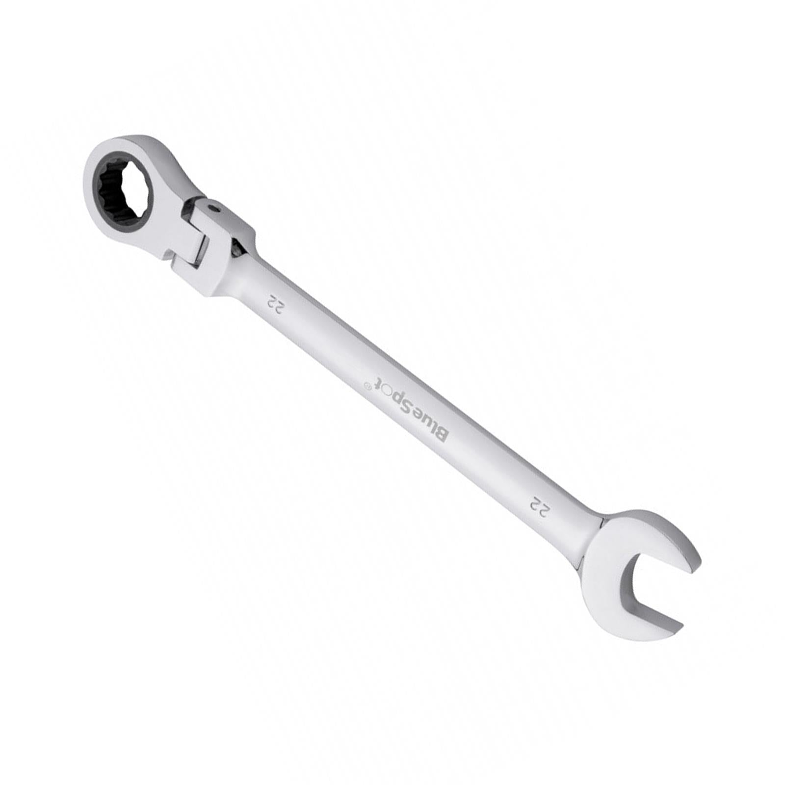 BlueSpot Ratchet Spanner Combination Flexible Head Wrench Metric 22mm