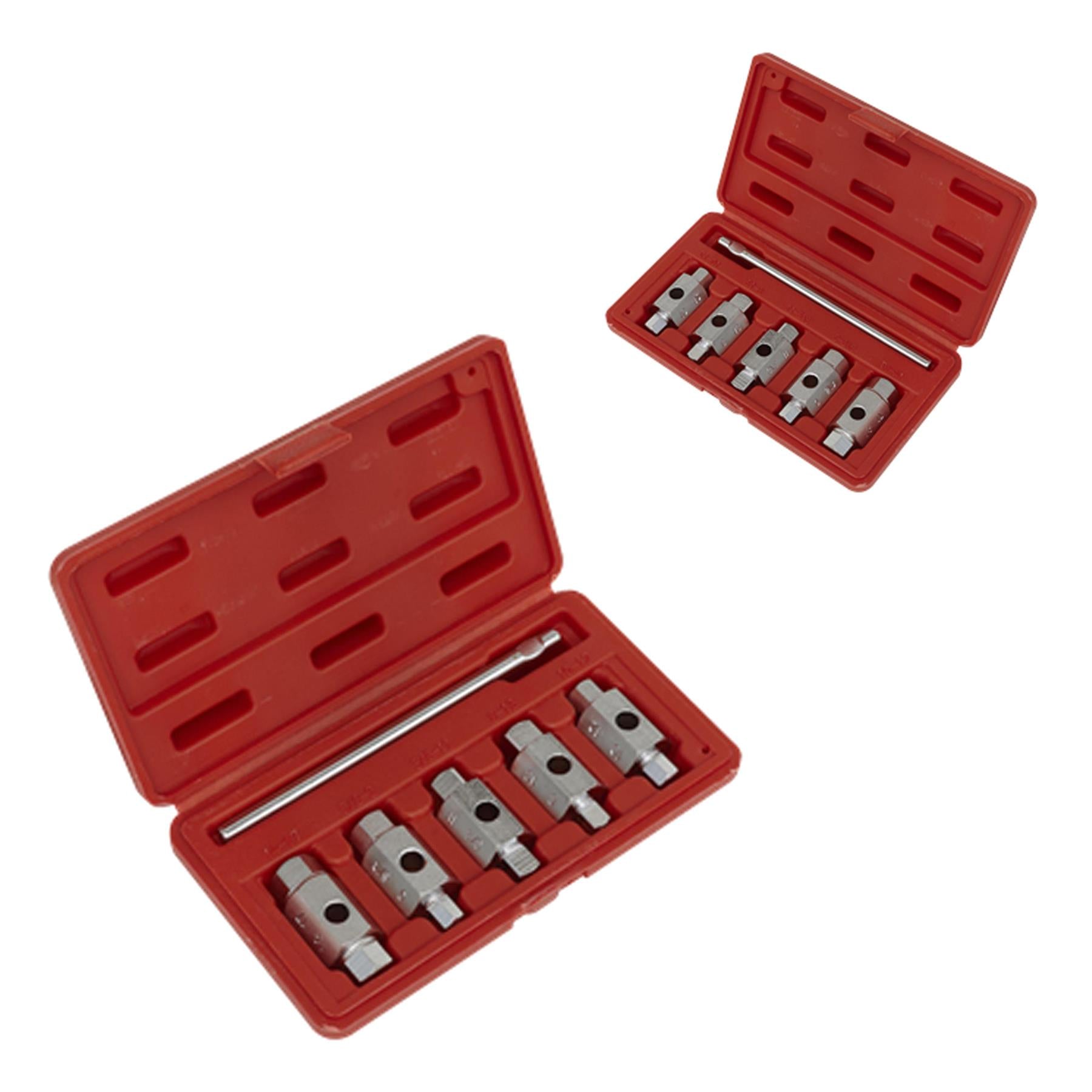 Sealey Drain Key Set 6pc Double End
