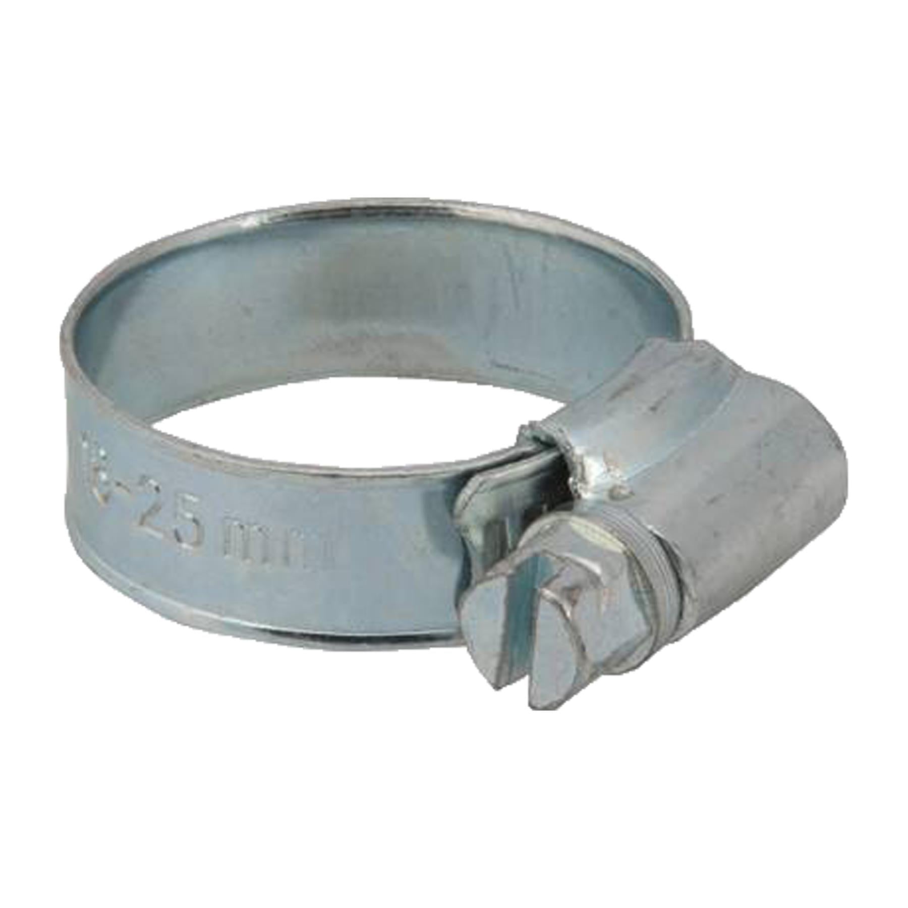 10Pk Hose Clips - 18 - 25mm (Ox) Zinc-Plated Mild Steel Ideal For Automotive Use