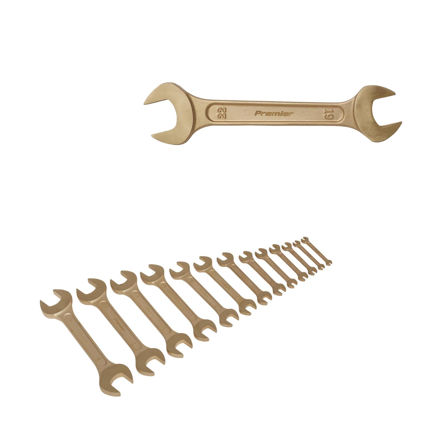 Sealey Double Open-End Spanner Set 13pc - Non-Sparking