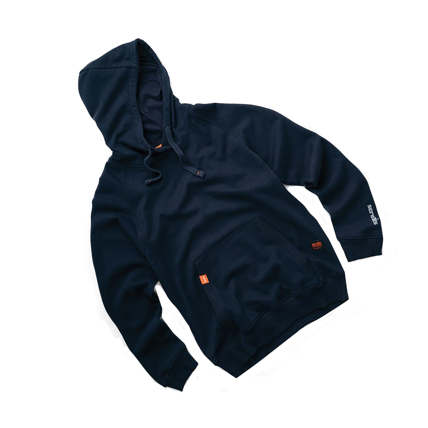 Scruffs Eco Hoodie Trade Work Hoodie Navy Men Hooded Jumper XXL