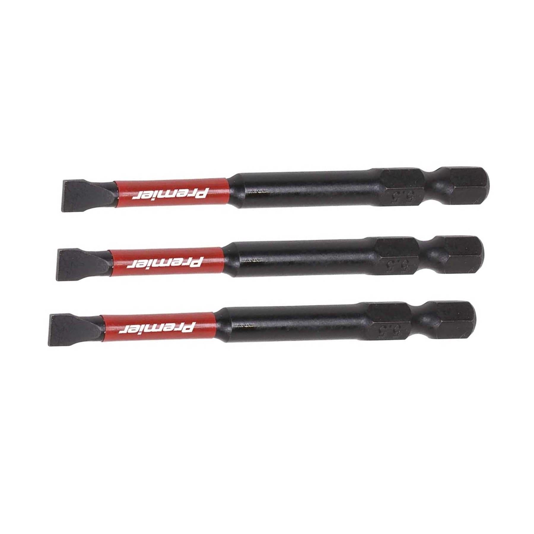 Slotted 5.5mm Impact Power Tool Bits 75mm - 3pc