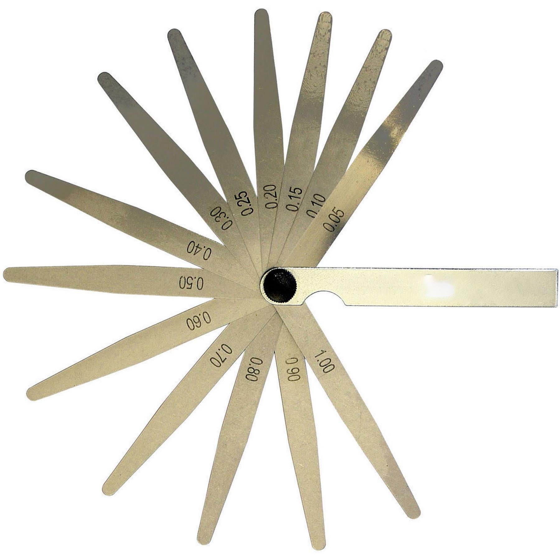 Metric Steel 13 Blade Feeler Gauge 0.05 To 1.0mm Spark Plug Measure Gap Tool Set