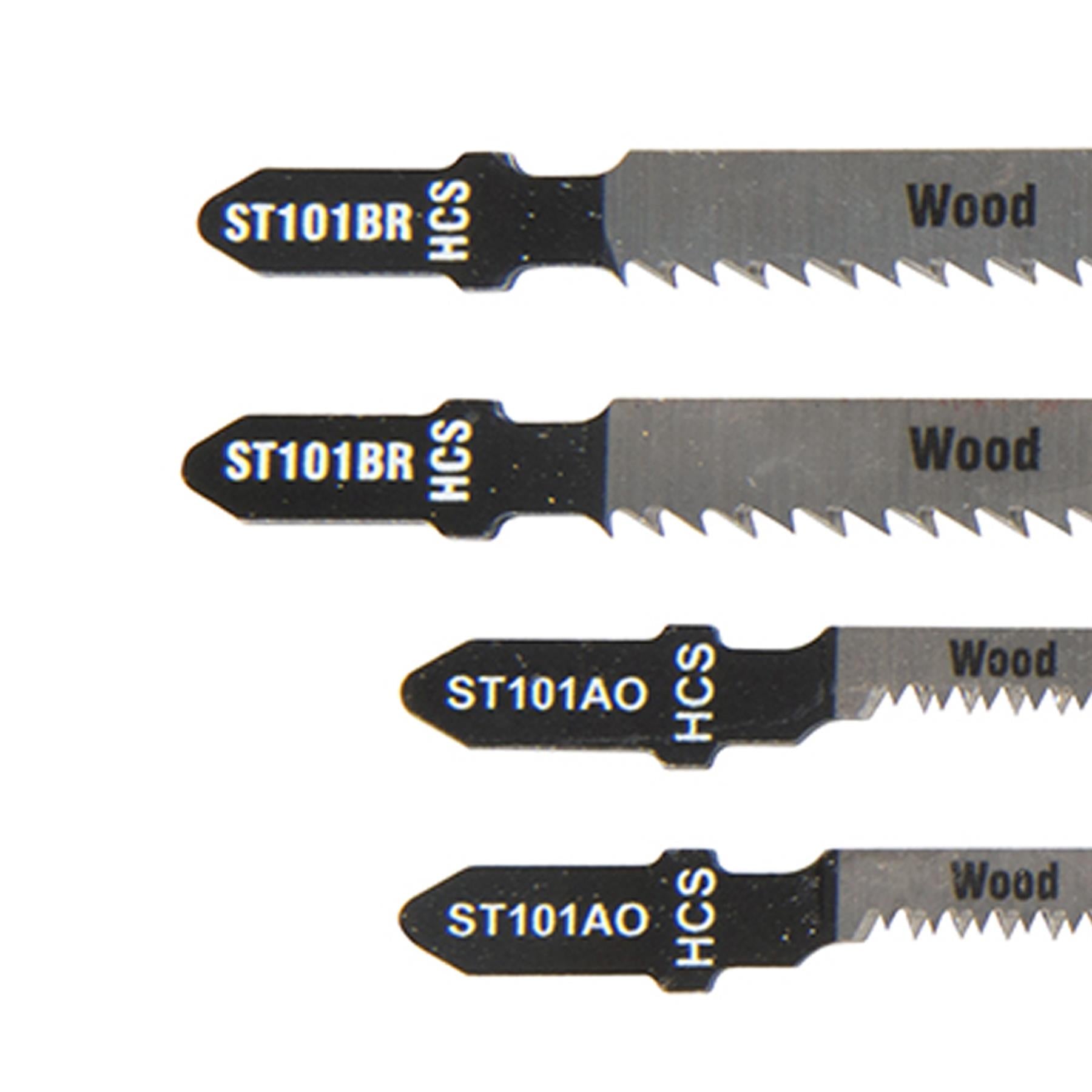 10 Piece Wood & Metal Jigsaw Blade Set - Cutting Blades Professional Work Tool
