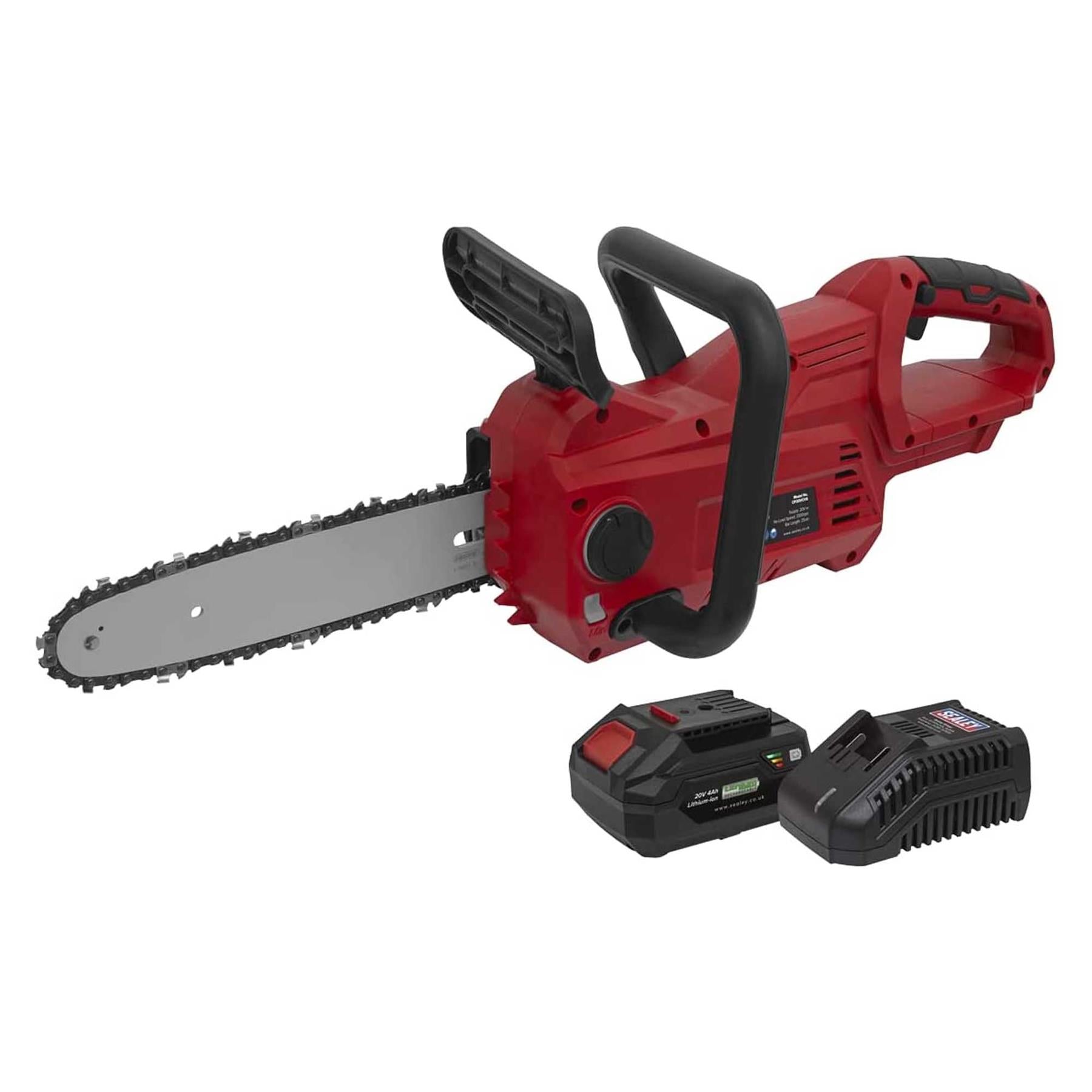Sealey Cordless Chainsaw 25cm 20V 4Ah SV20 Series Kit