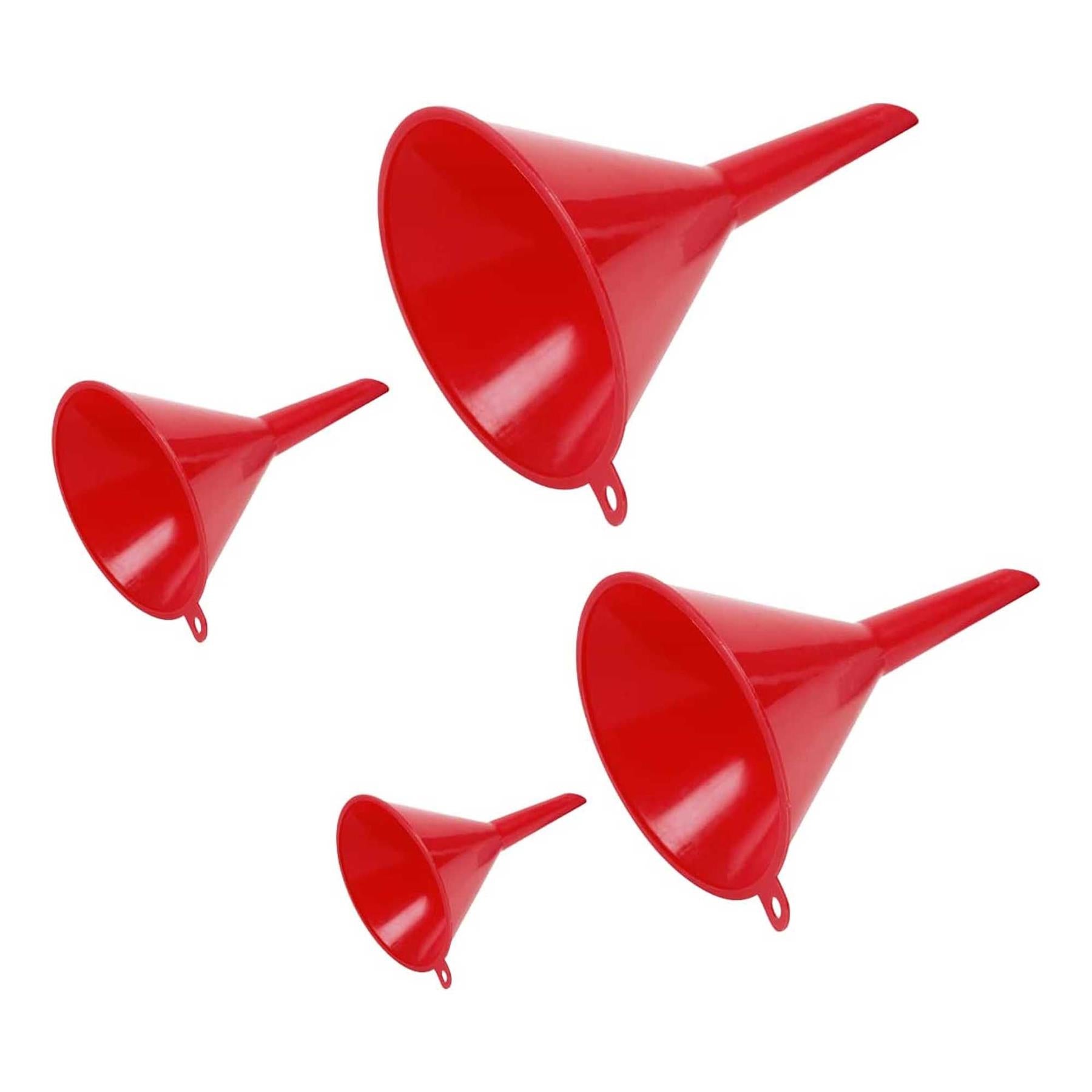 Sealey Small Funnel Set 4pc Economy Fixed Spout