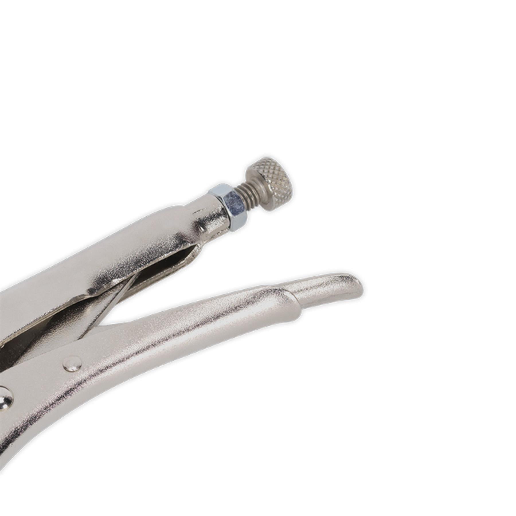 Sealey Locking Pliers Straight Jaws 185mm 0-30mm Capacity