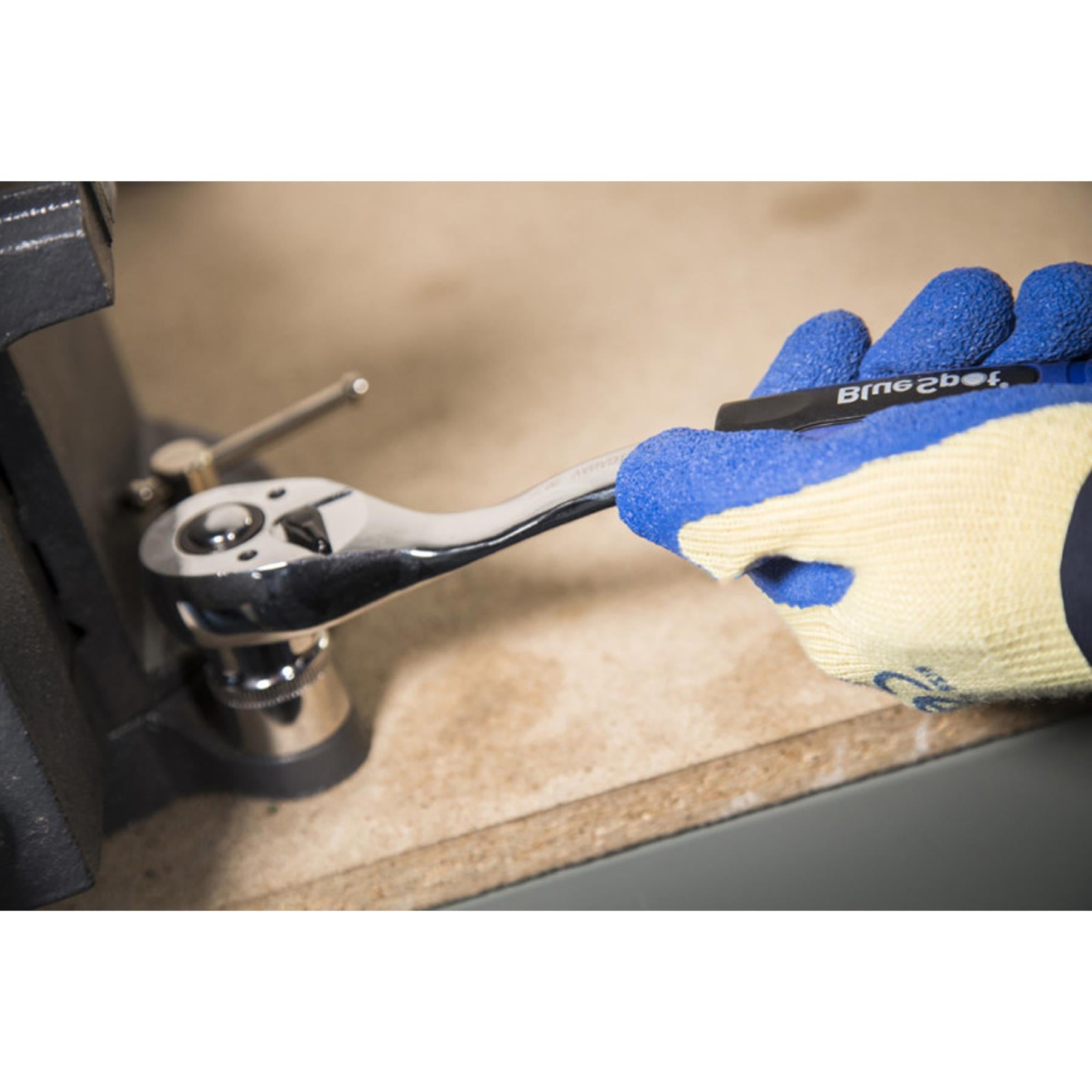 Bluespot 1/2" Drive Socket Ratchet Soft Grip Handle Quick Release 72 Teeth