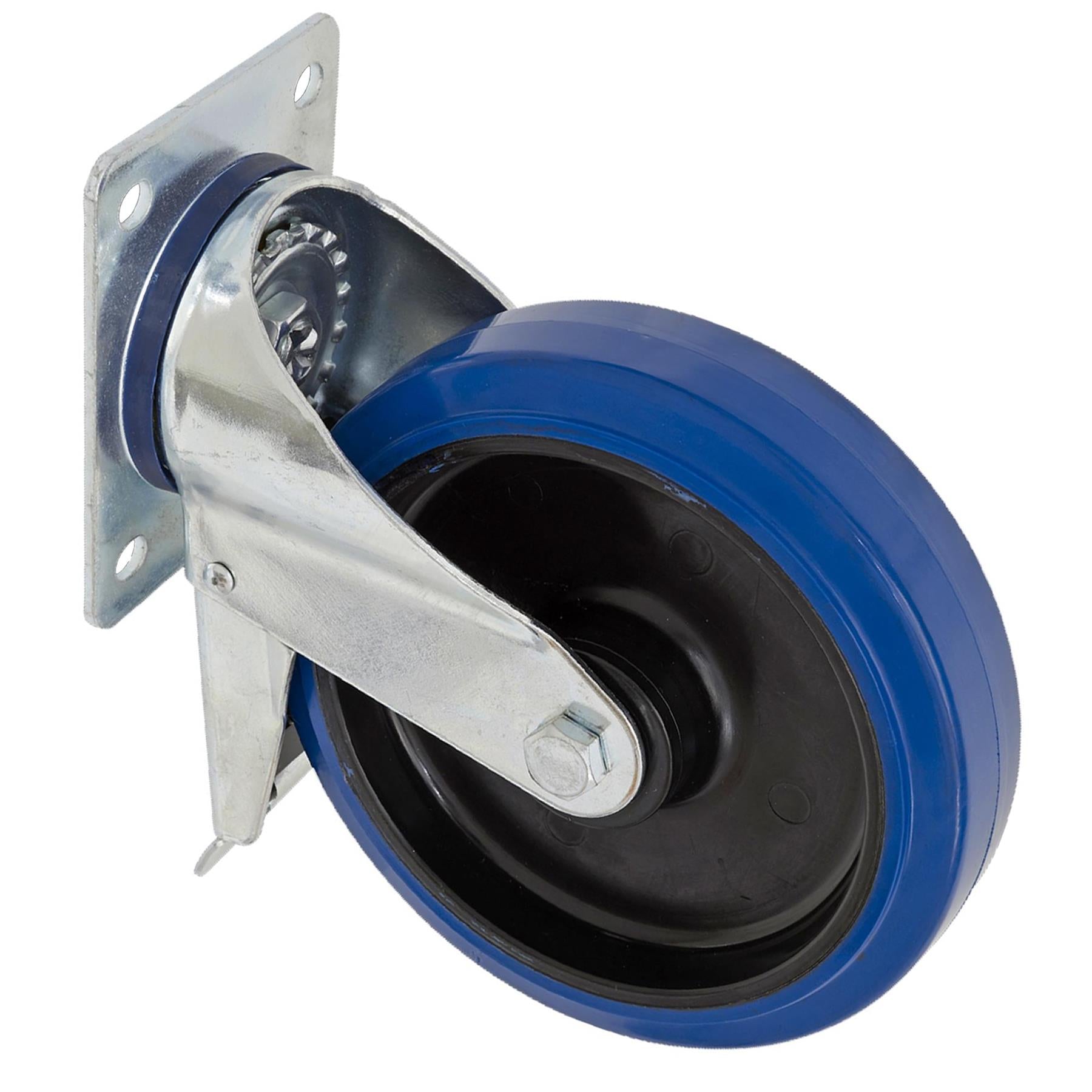 Sealey Heavy-Duty Elastic Swivel Castor Wheel With Total Lock 100m